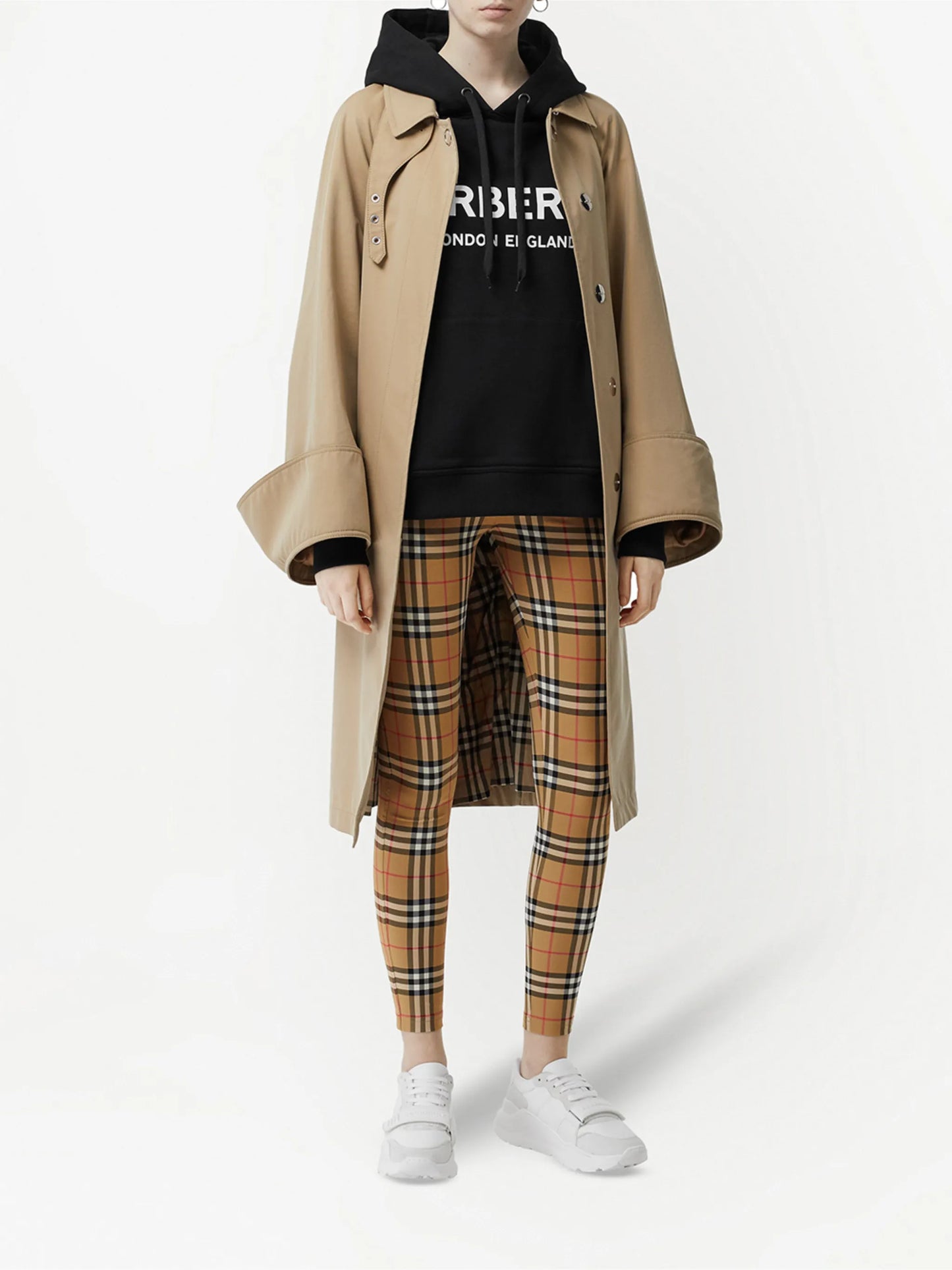 Vintage check logo leggings