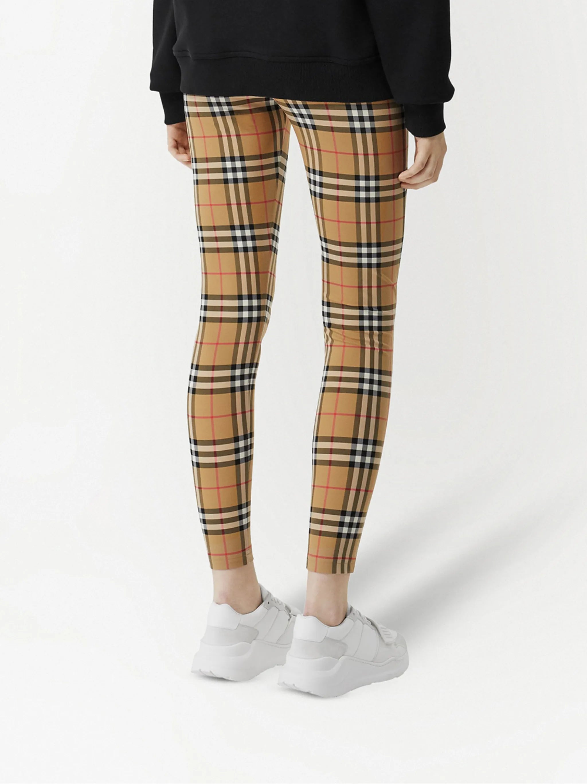 Vintage check logo leggings