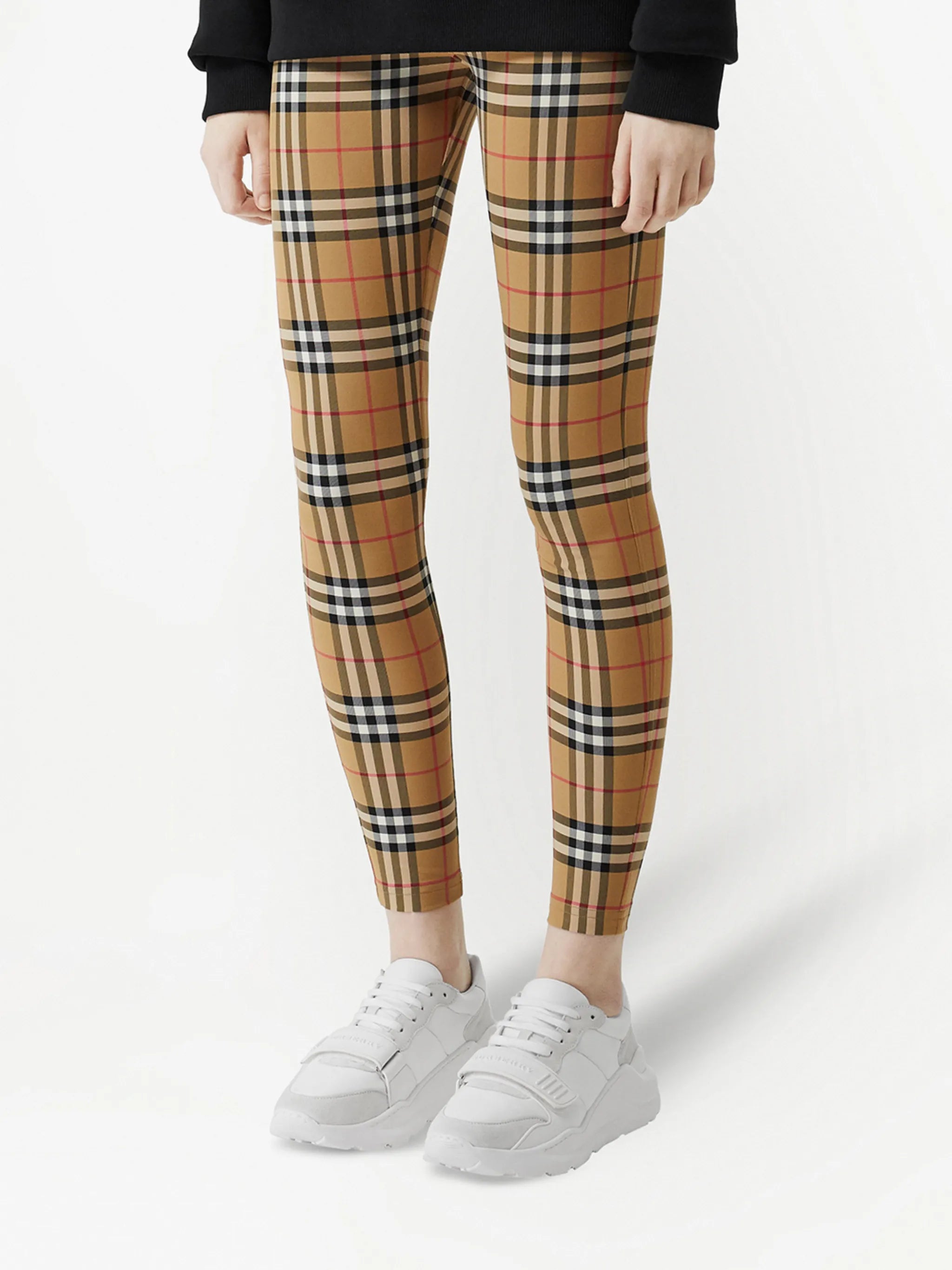 Vintage check logo leggings