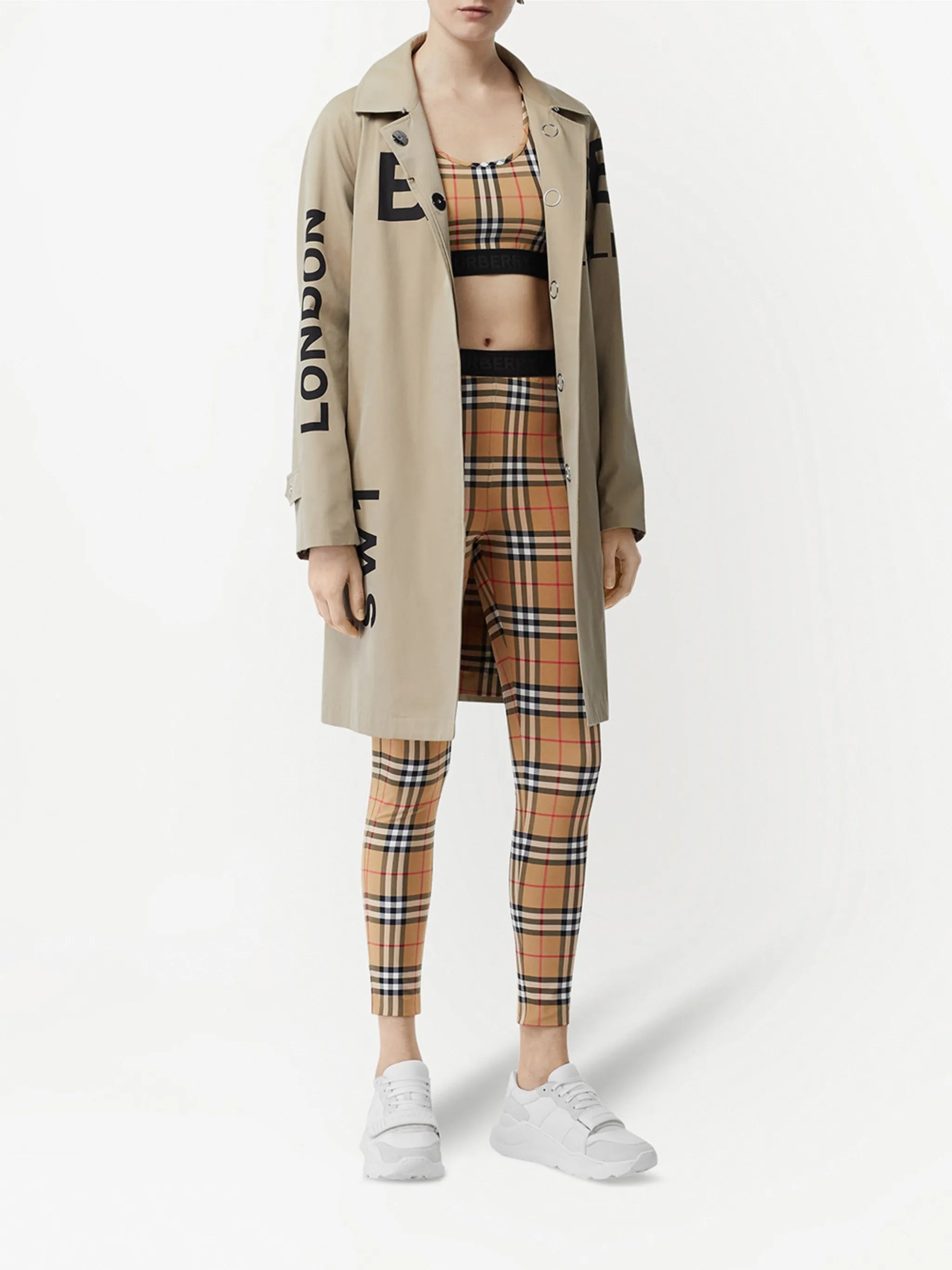 Vintage Check sports bra