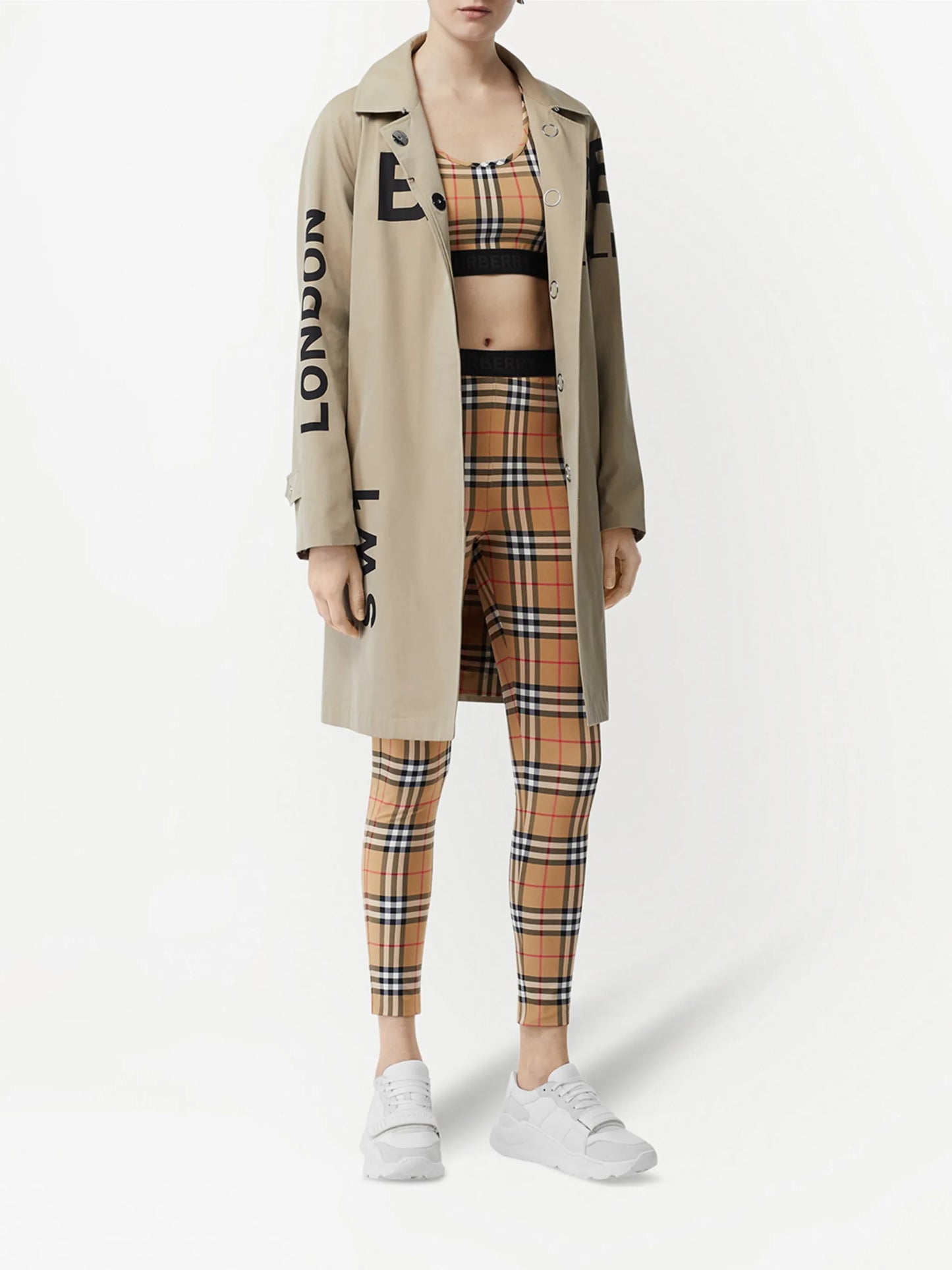 Vintage Check sports bra