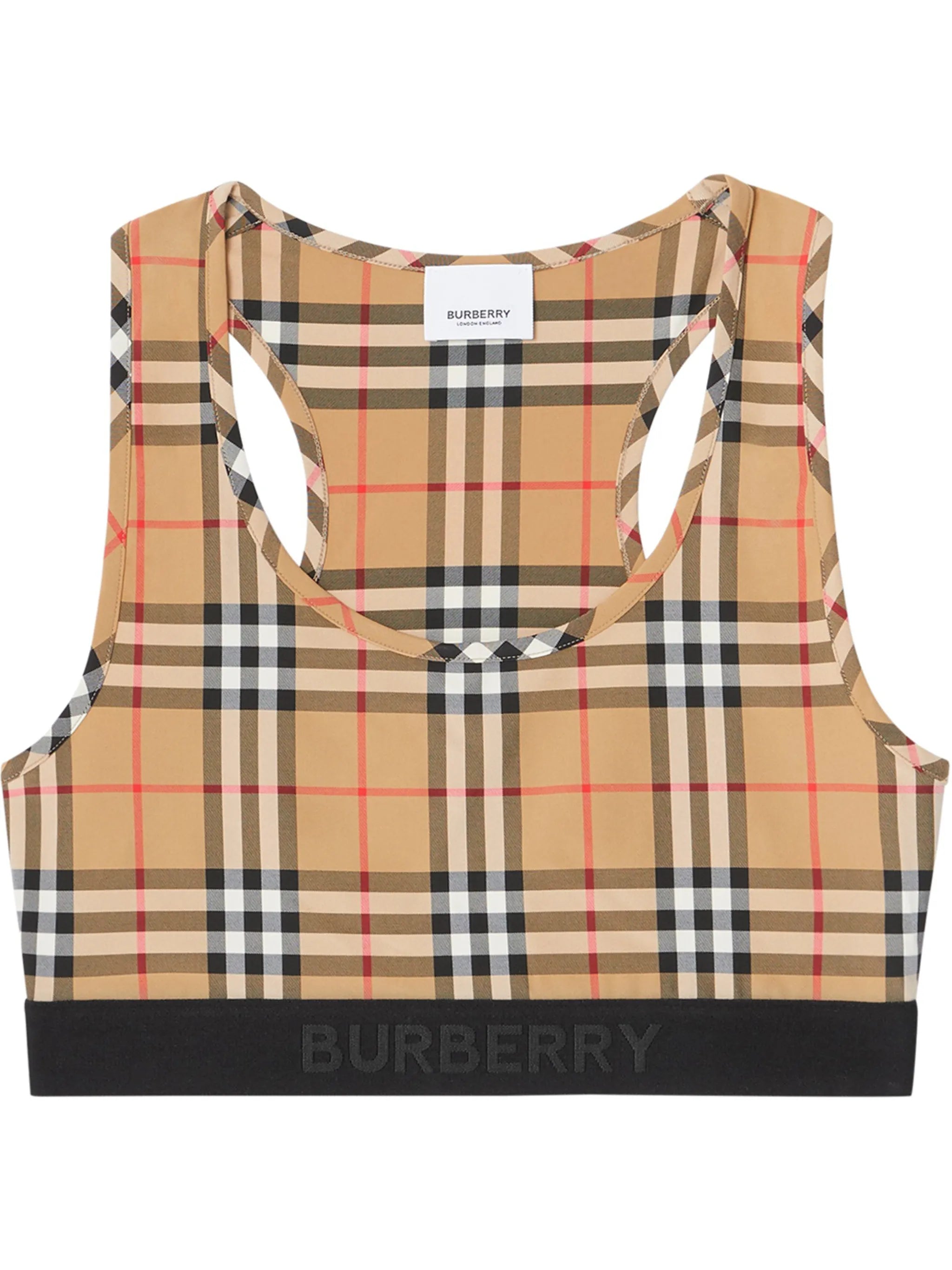 Vintage Check sports bra