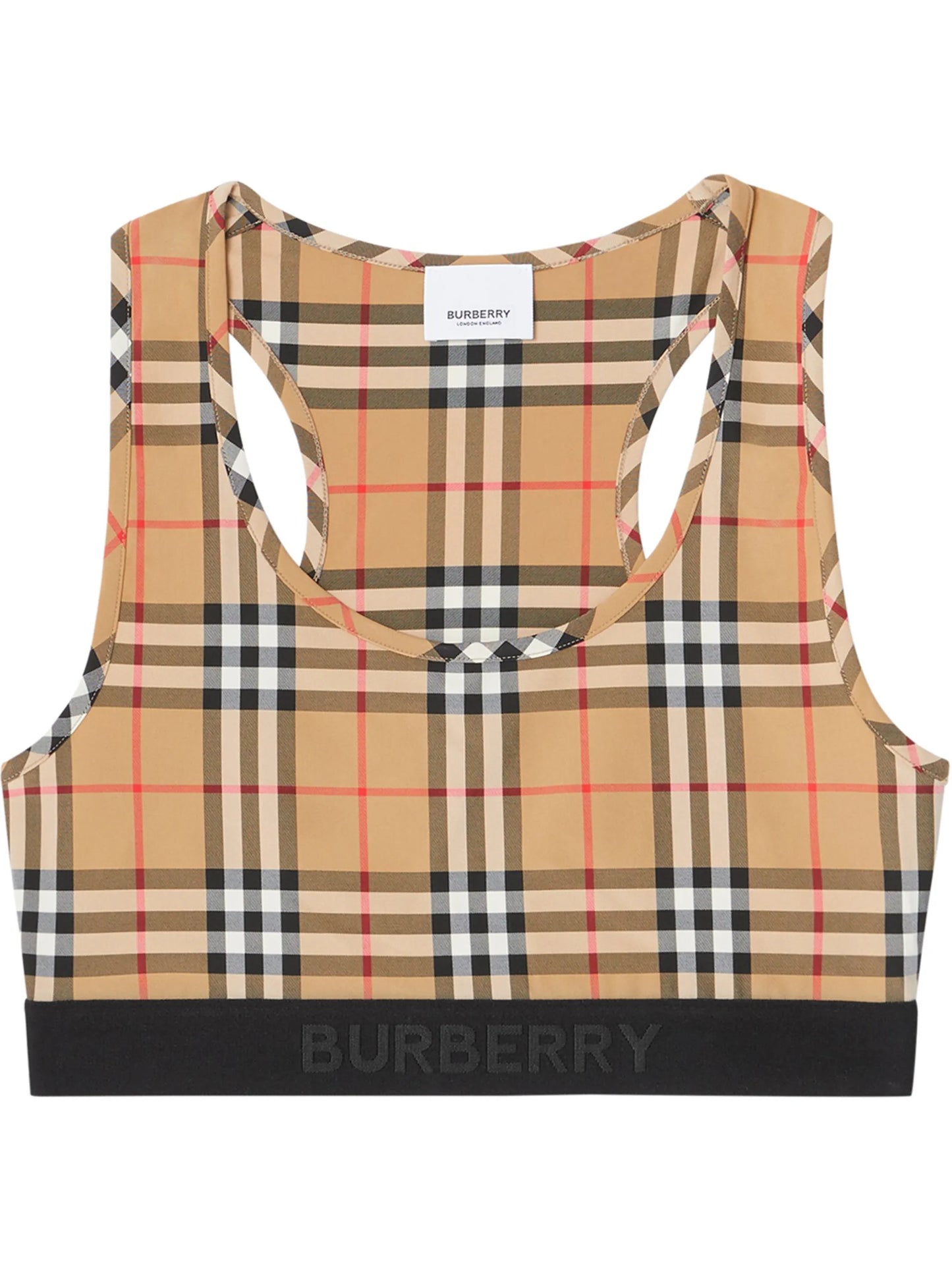 Vintage Check sports bra