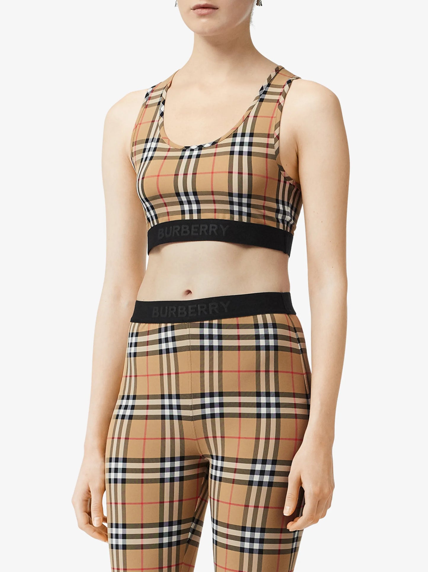 Vintage Check sports bra