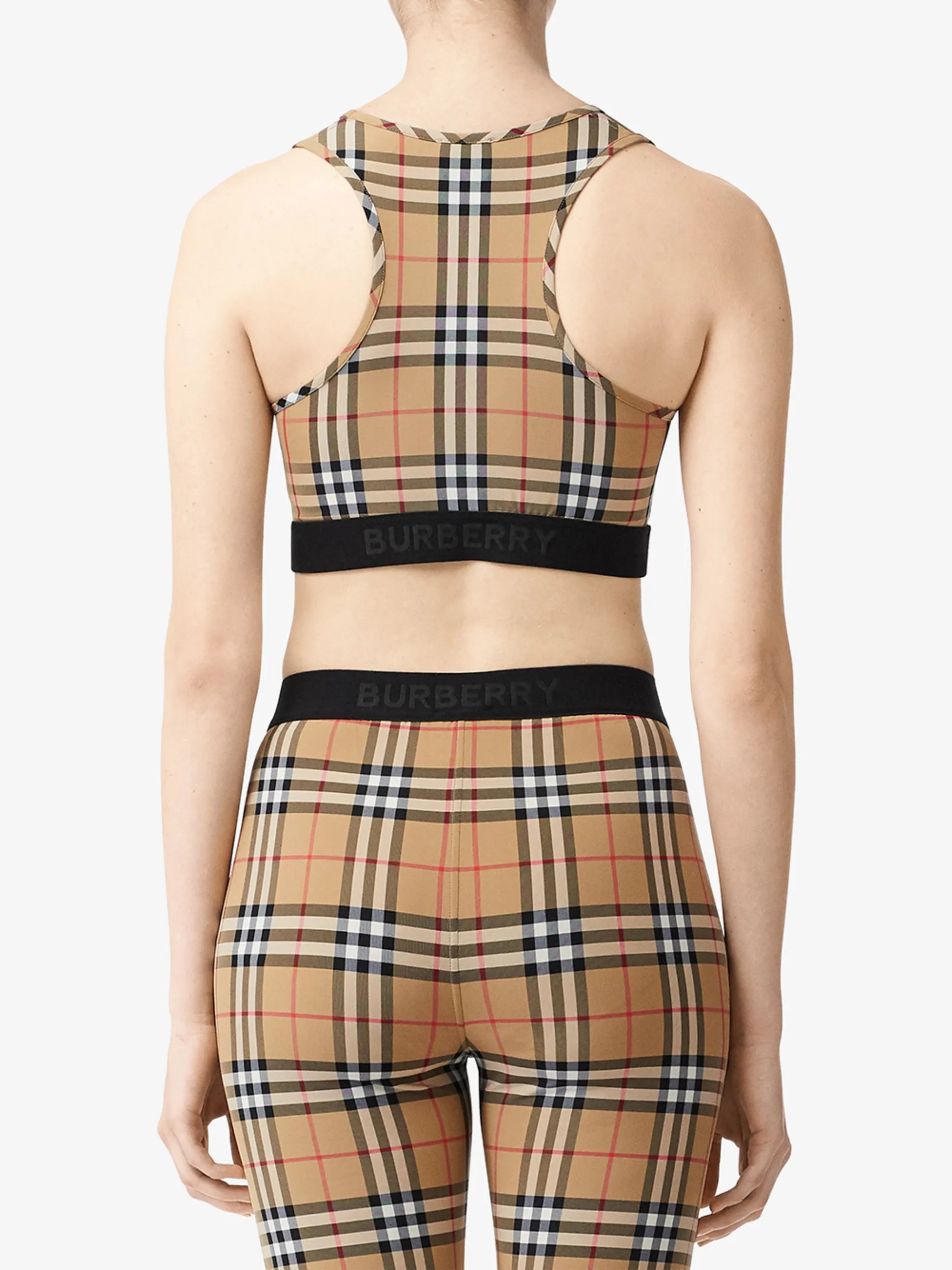 Vintage Check sports bra