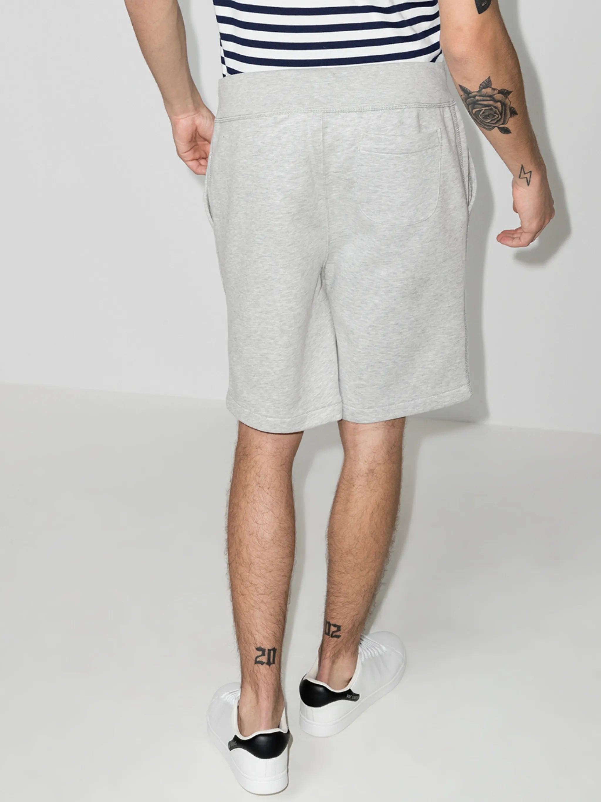 drawstring cotton-blend jersey shorts