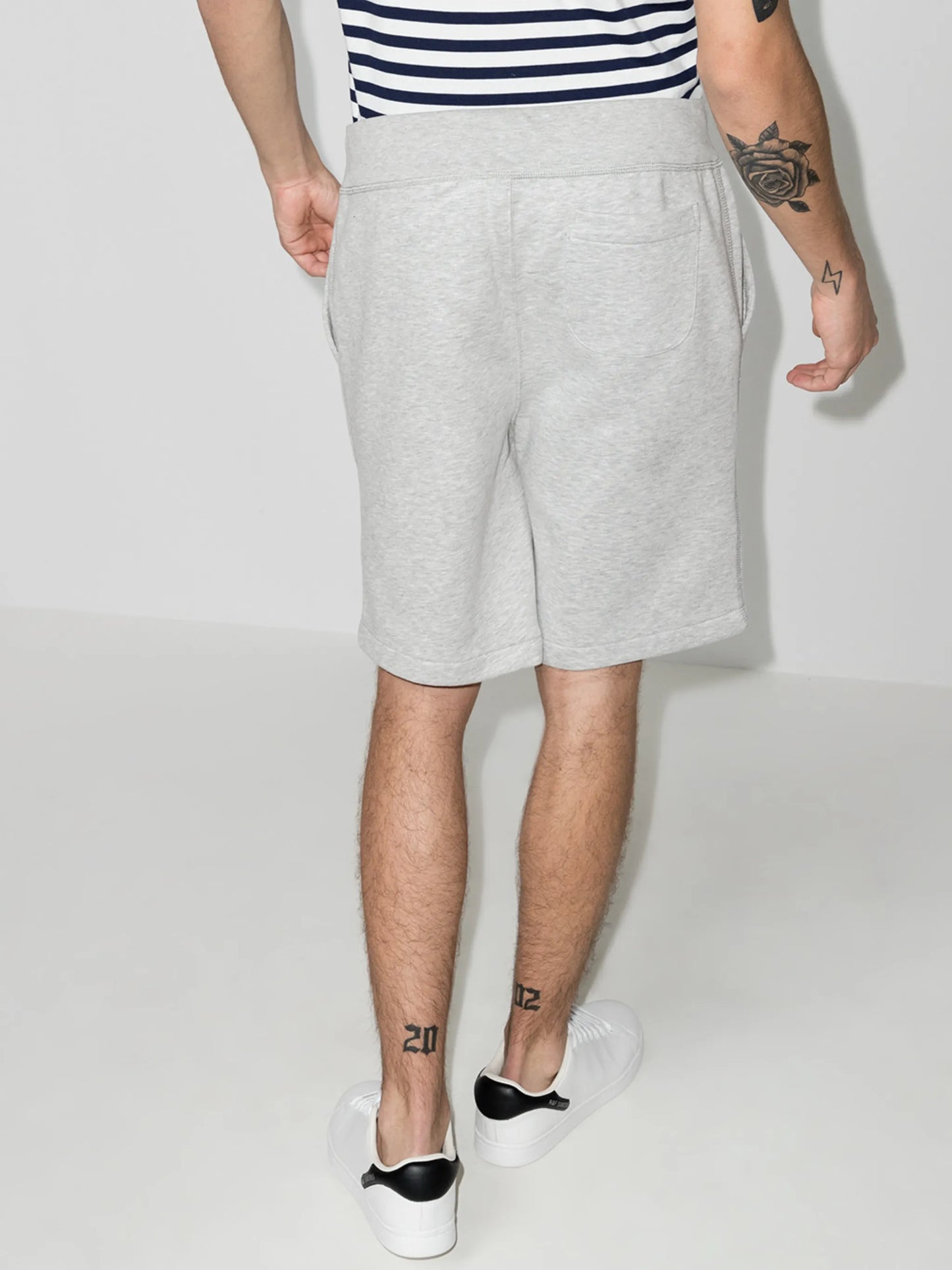 drawstring cotton-blend jersey shorts