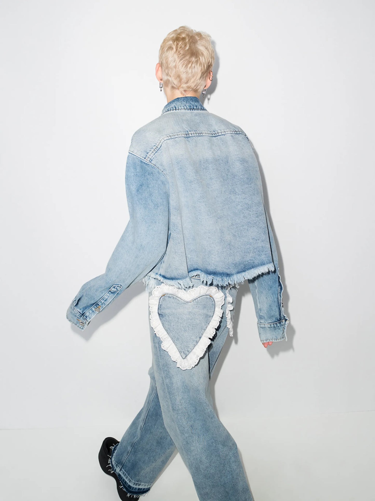 heart pocket denim shirt