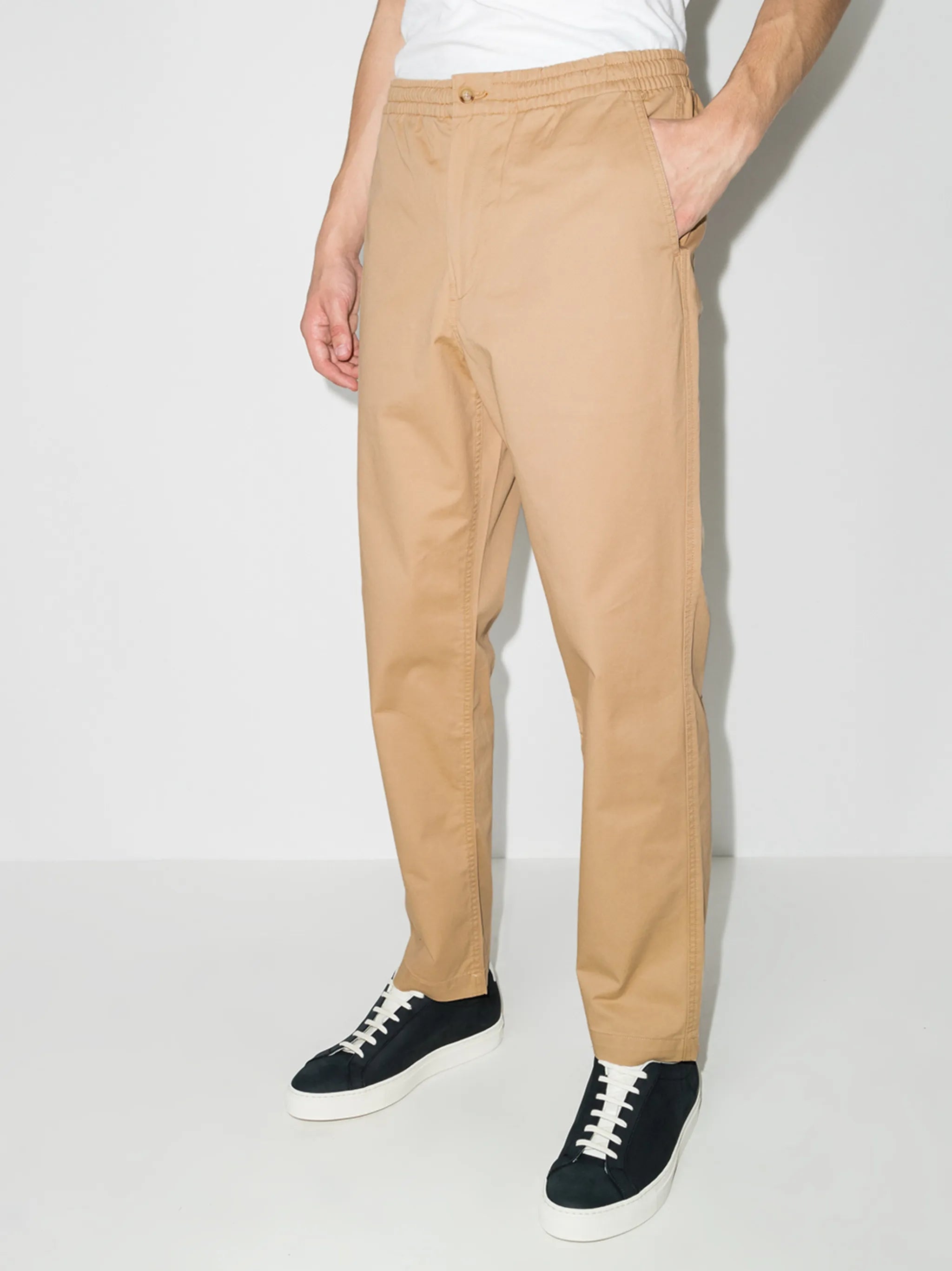 logo-embroidered chinos