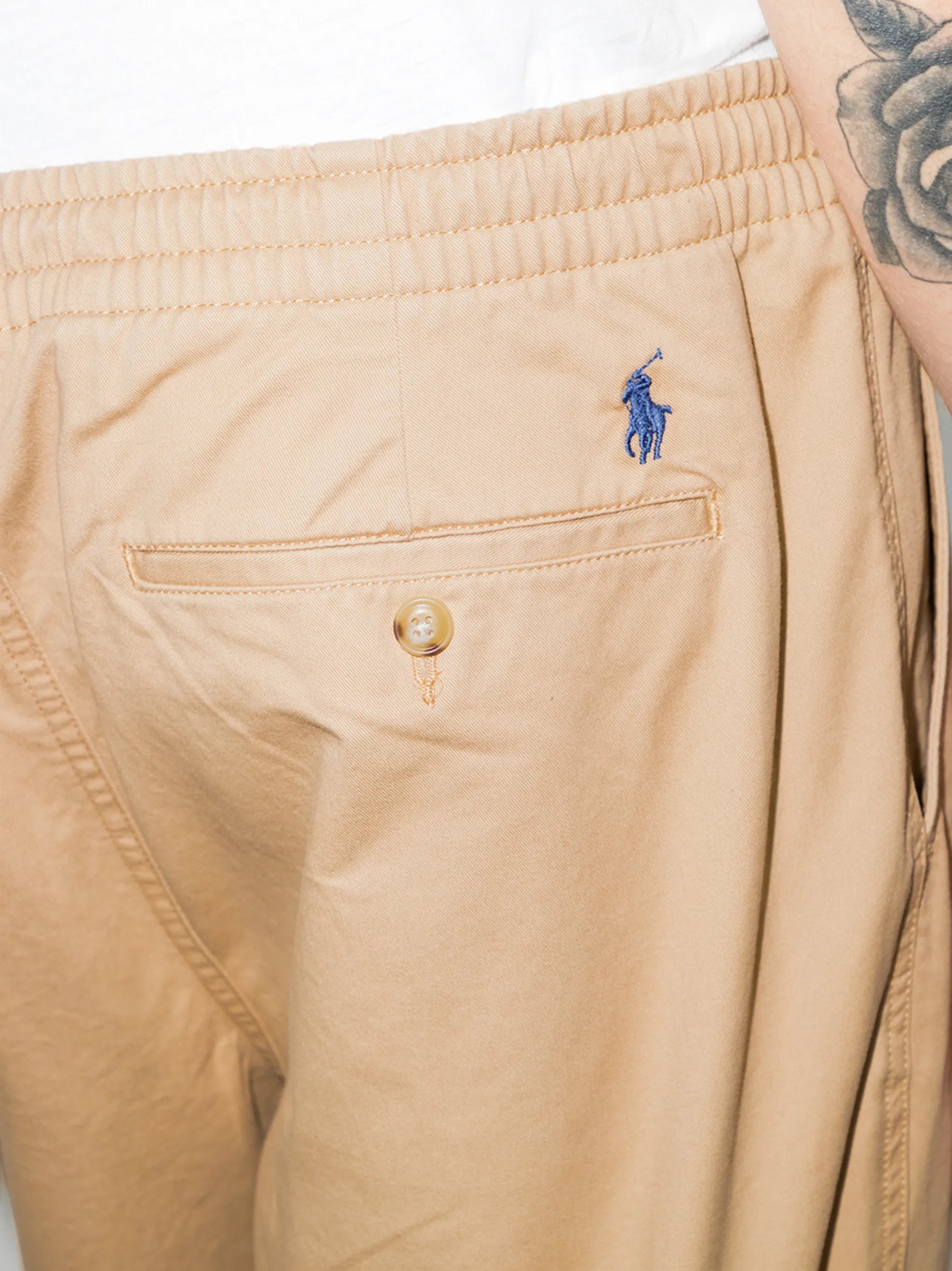 logo-embroidered chinos