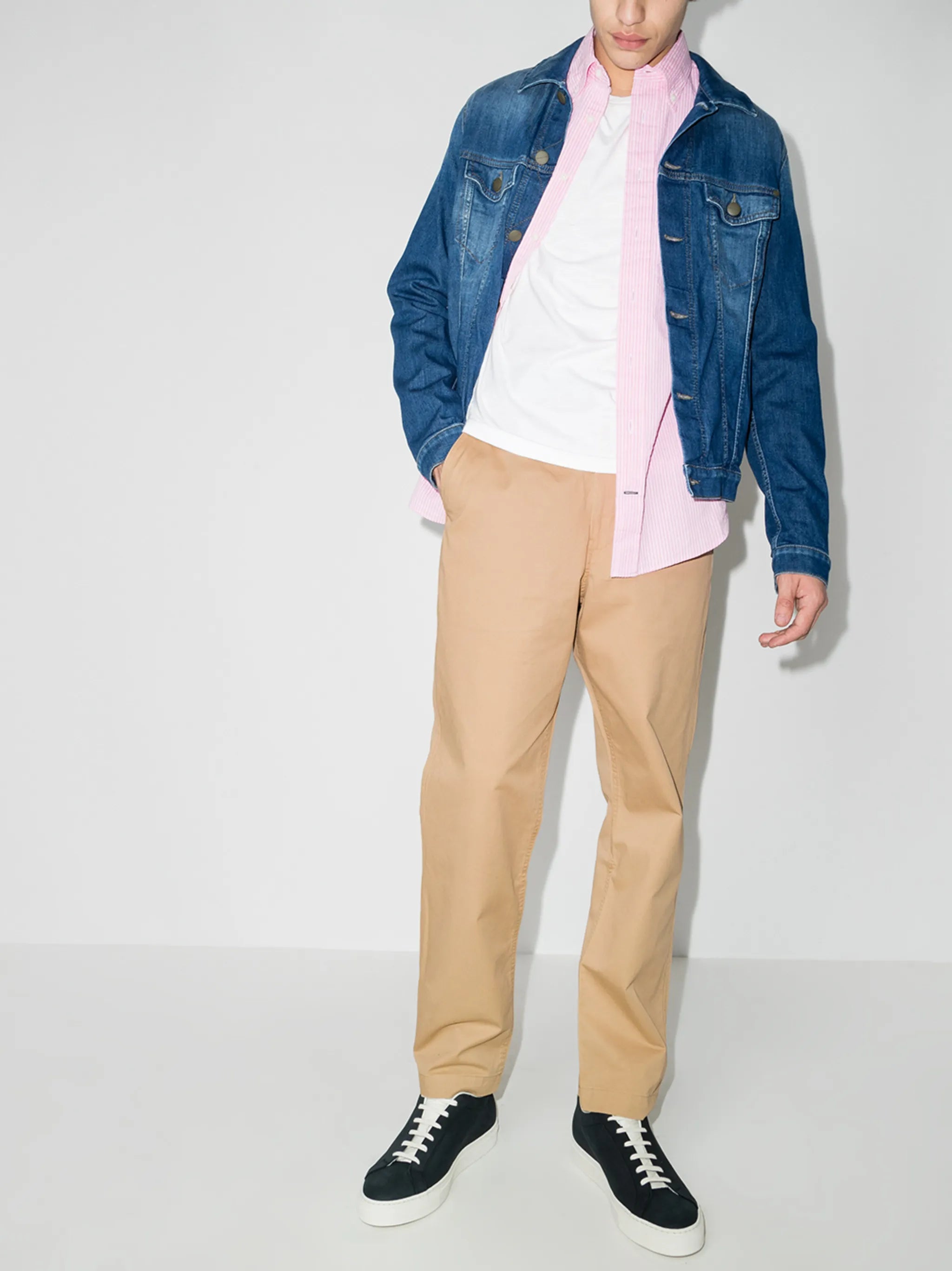 logo-embroidered chinos