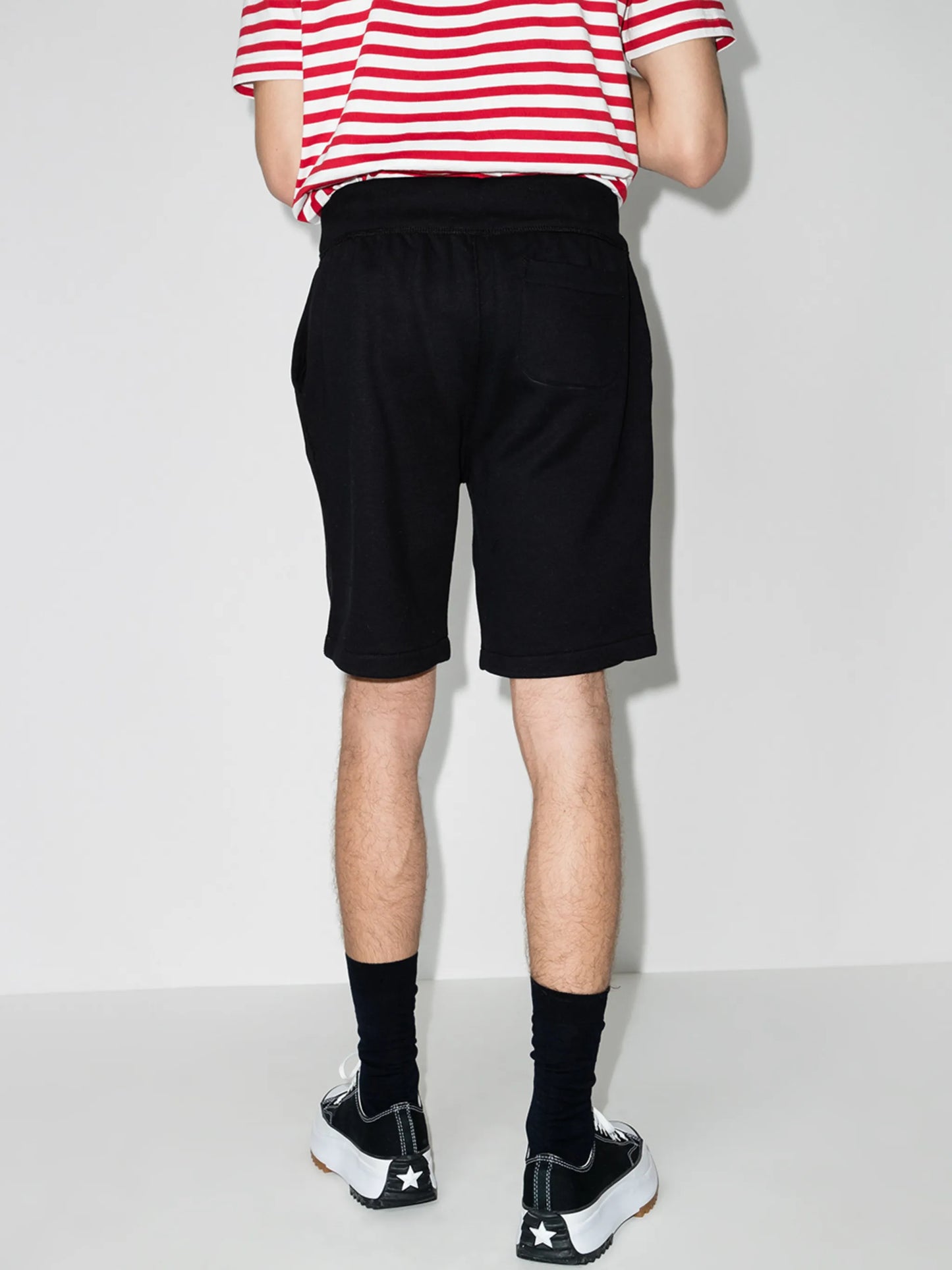 drawstring cotton-blend shorts