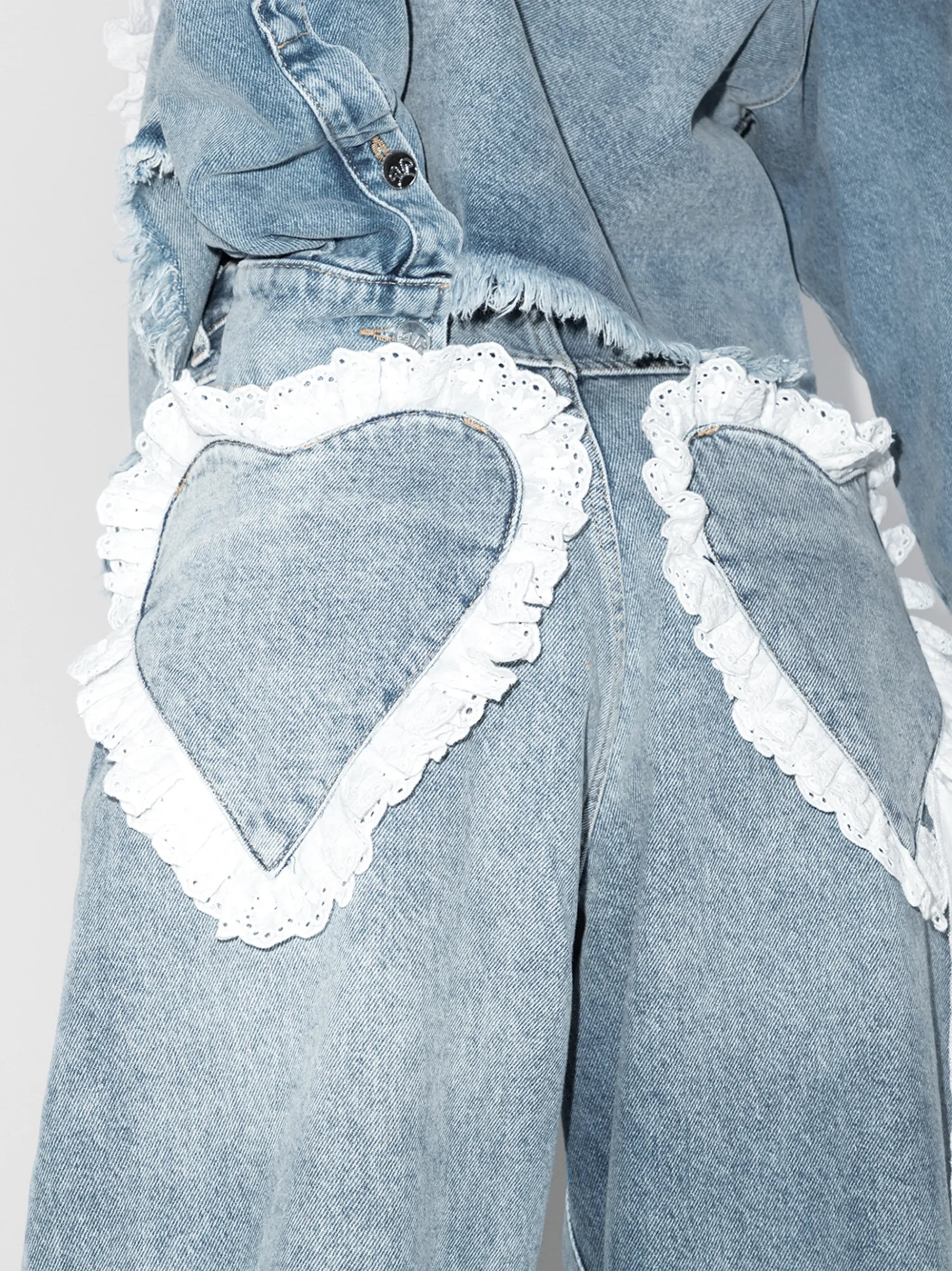 heart pocket jeans