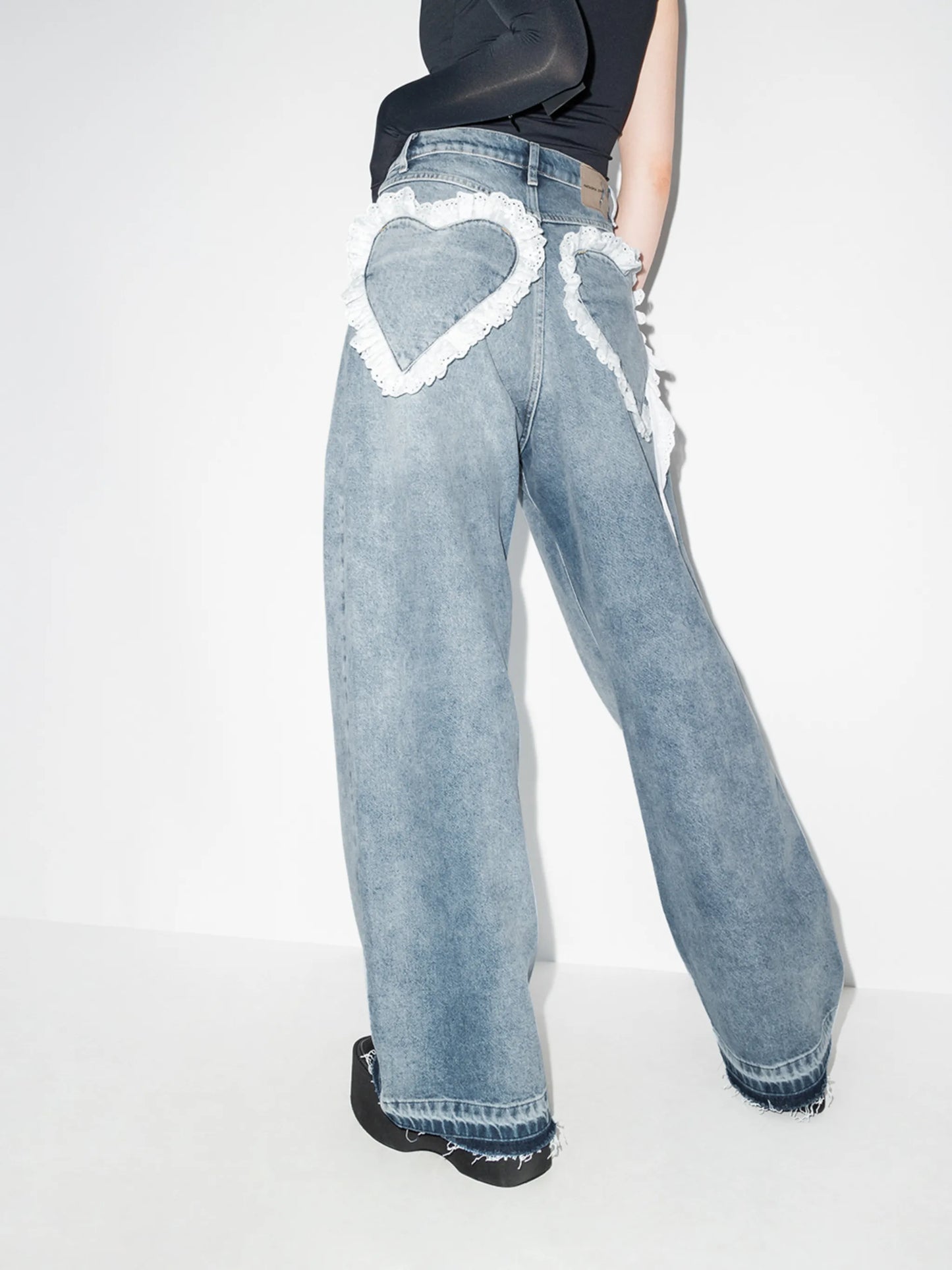 heart pocket jeans
