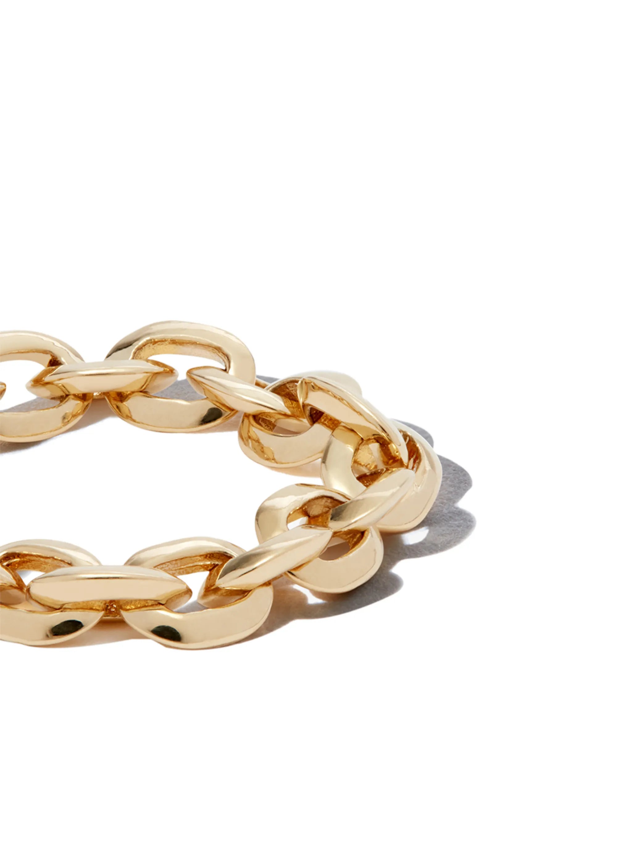 18kt yellow gold XS Knife Edge chain-link ring