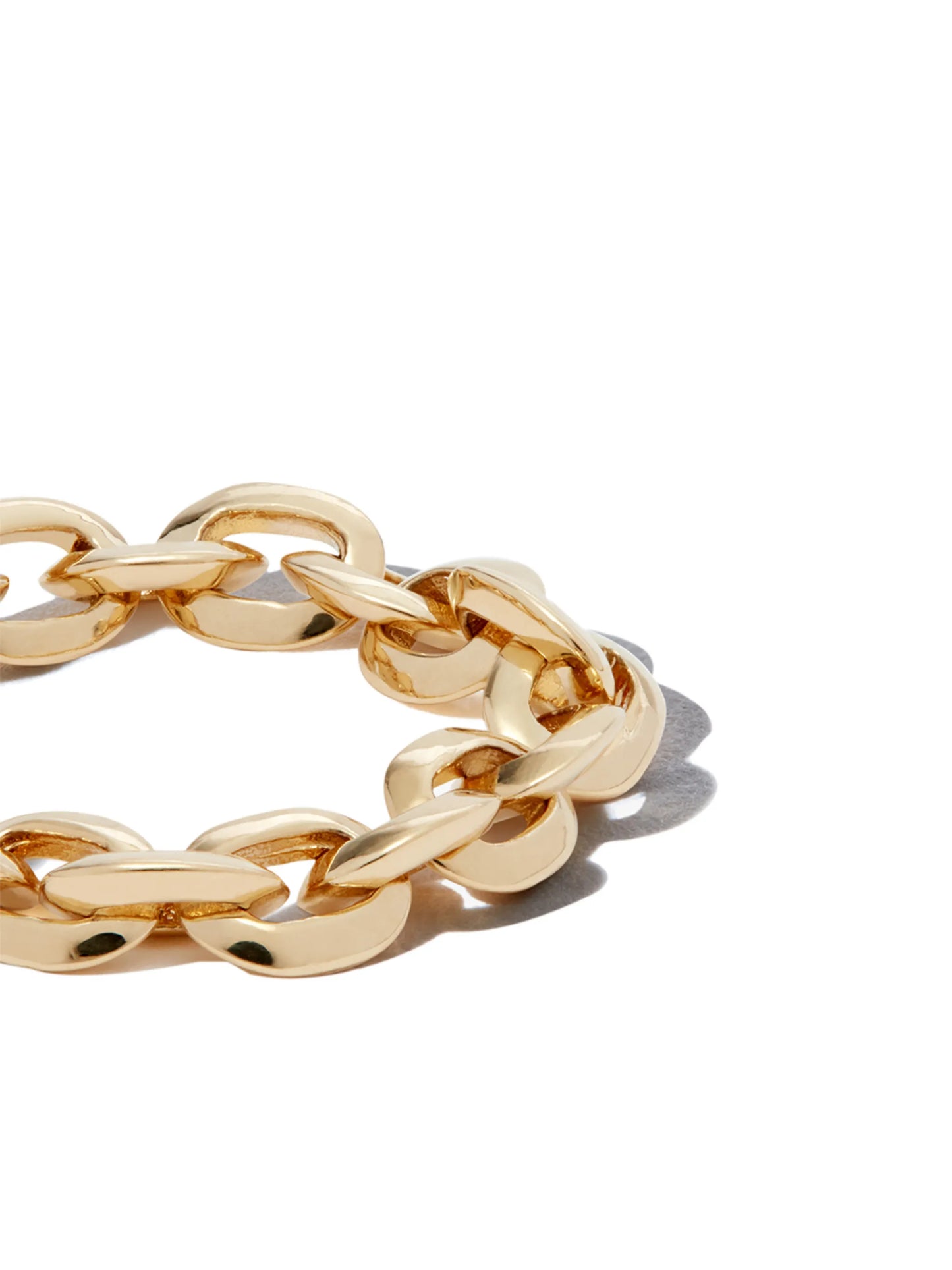 18kt yellow gold XS Knife Edge chain-link ring