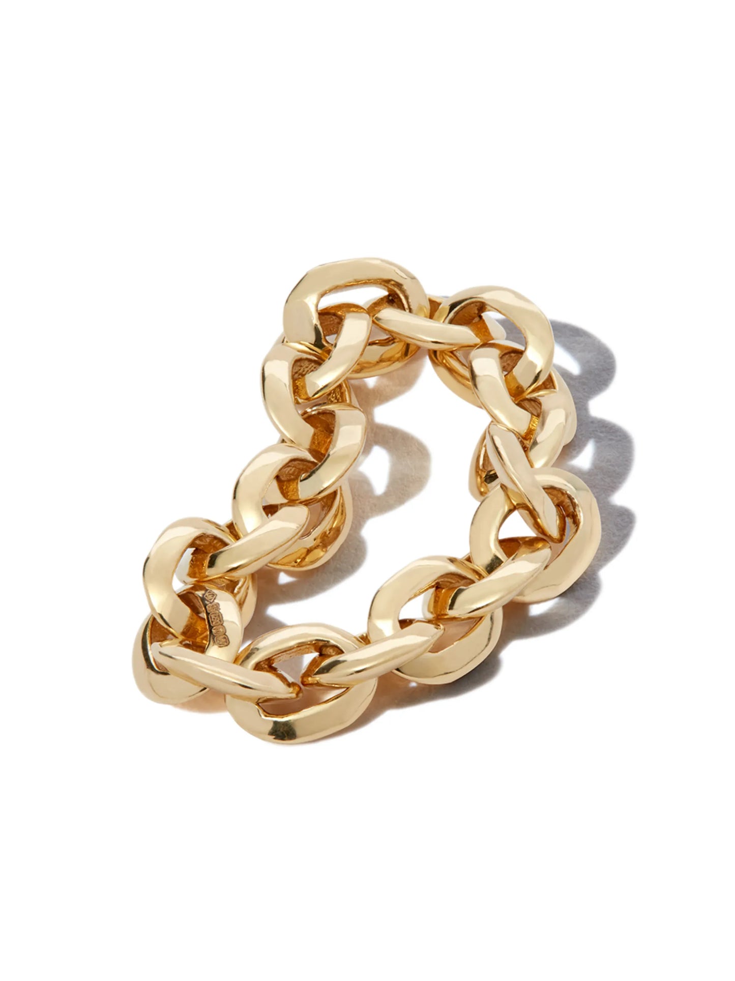 18kt yellow gold XS Knife Edge chain-link ring