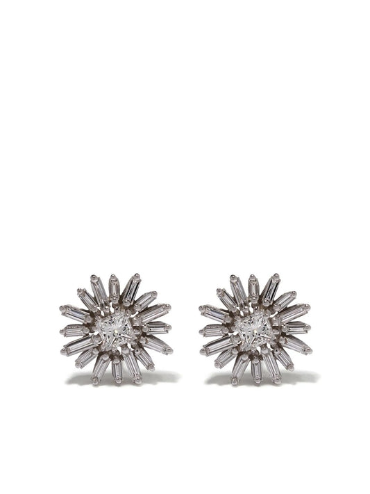 18kt white gold Fireworks diamond stud earrings