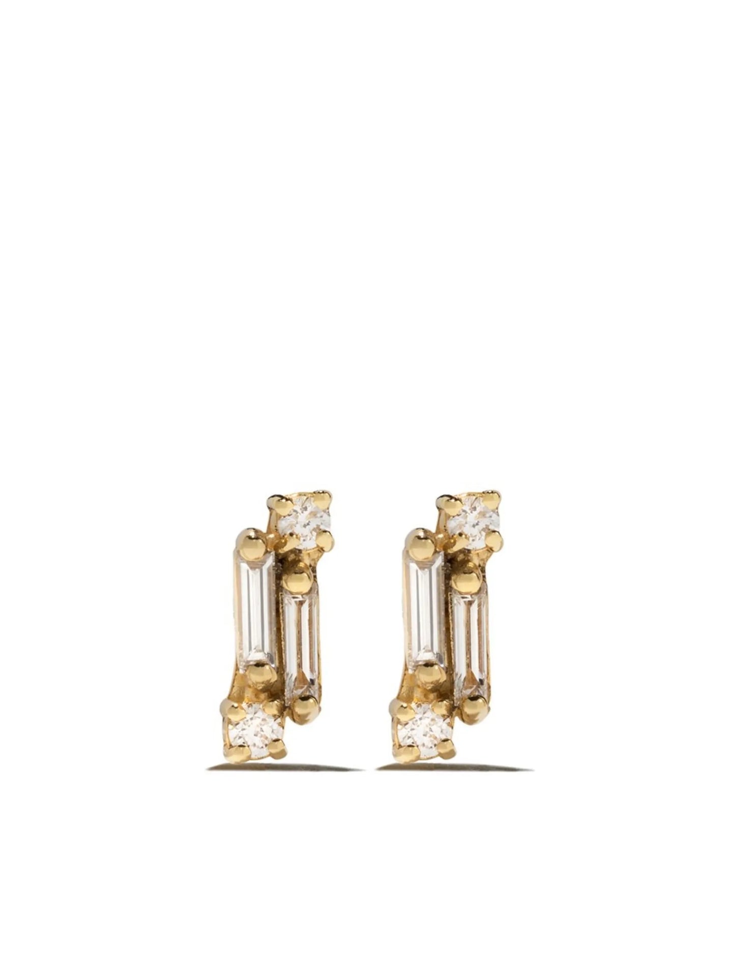 18kt yellow gold Fireworks diamond stud earrings