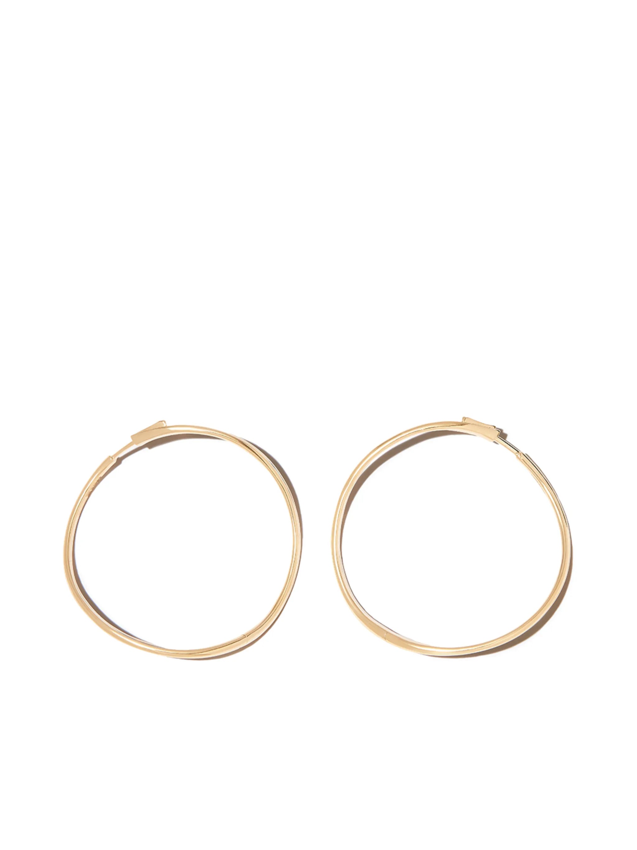 18kt yellow gold Twisted hoop earrings