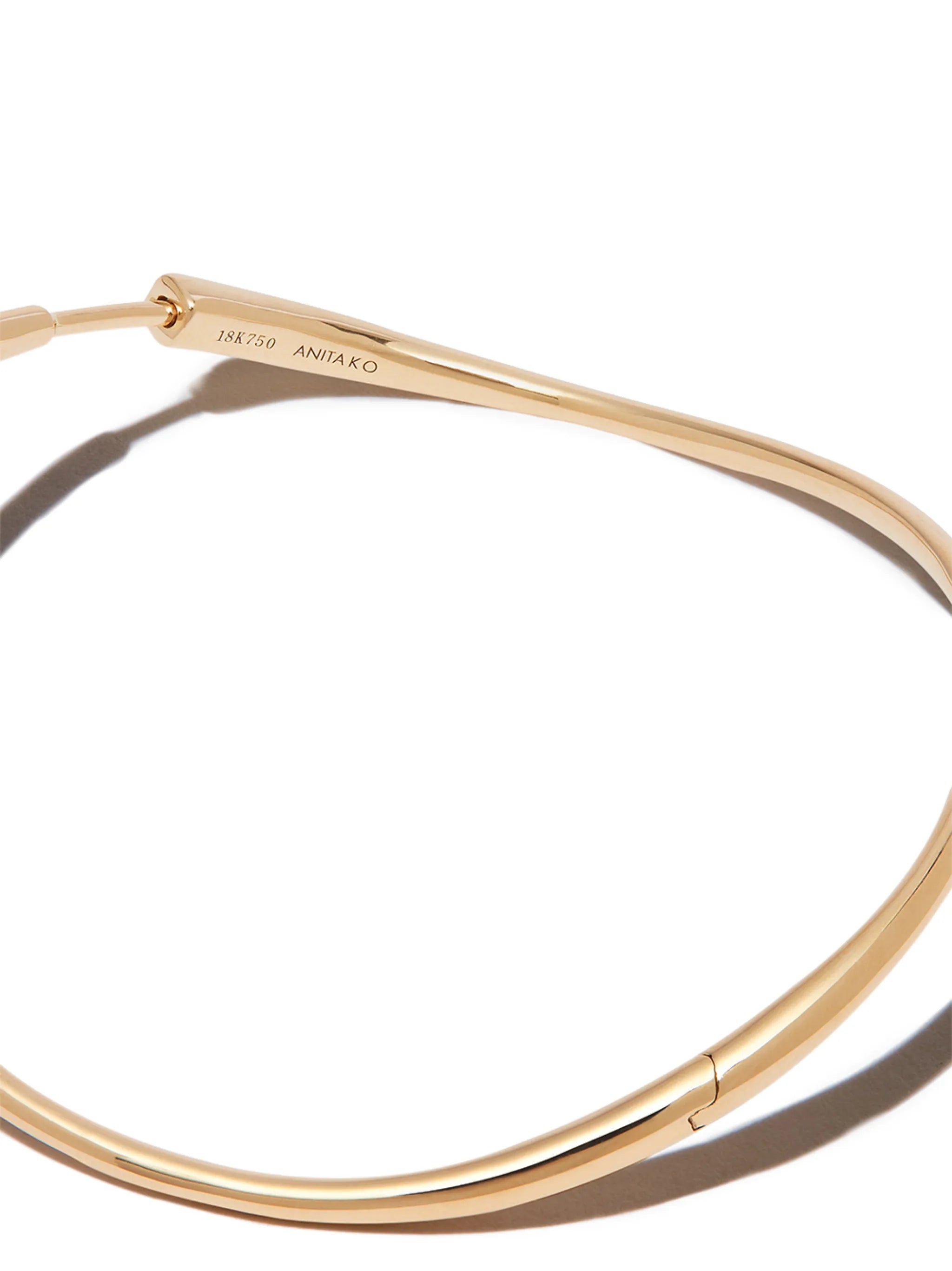 18kt yellow gold Twisted hoop earrings