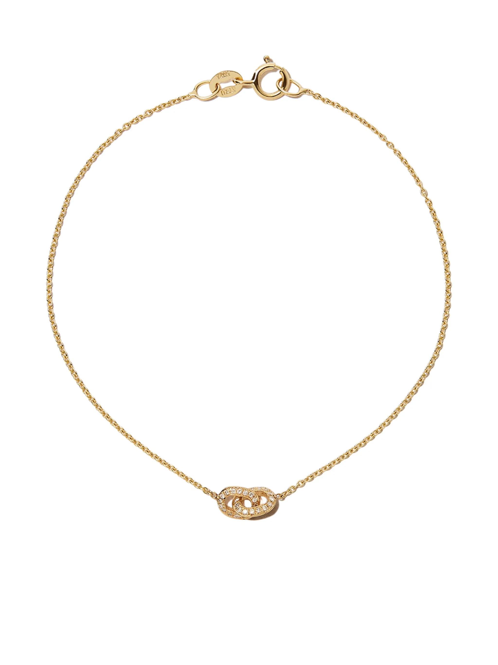 18kt and 14kt yellow gold XS Linked diamond bracelet