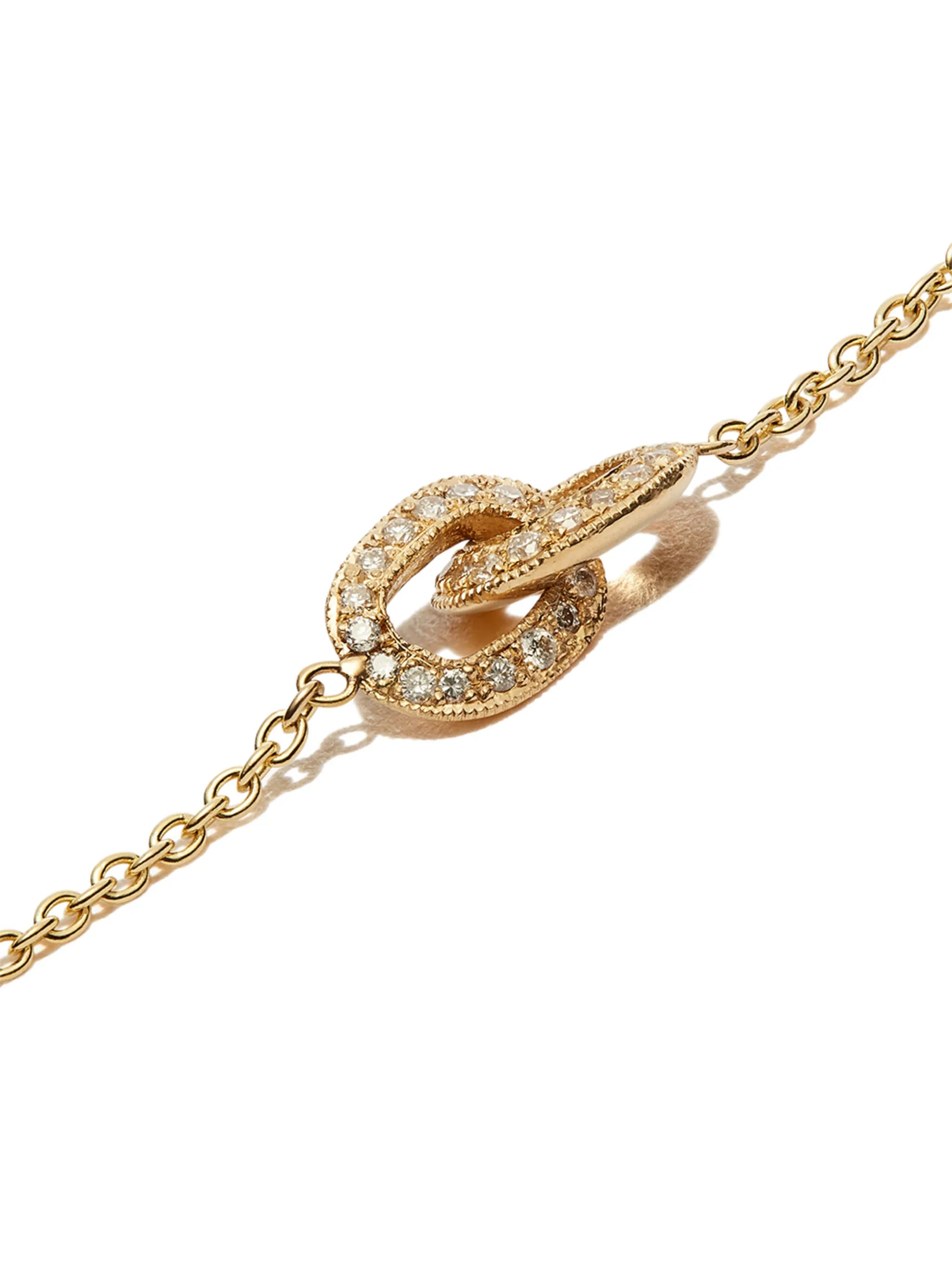 18kt and 14kt yellow gold XS Linked diamond bracelet