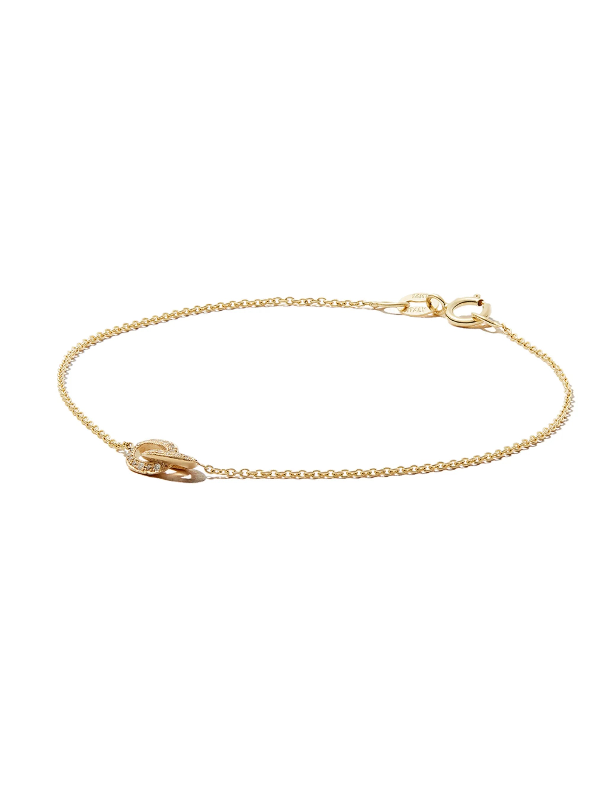 18kt and 14kt yellow gold XS Linked diamond bracelet
