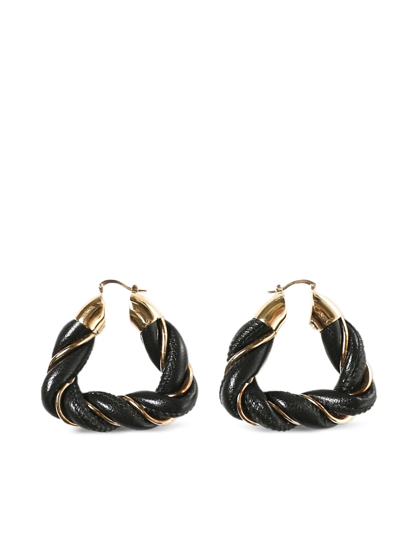 twisted triangle hoop earrings
