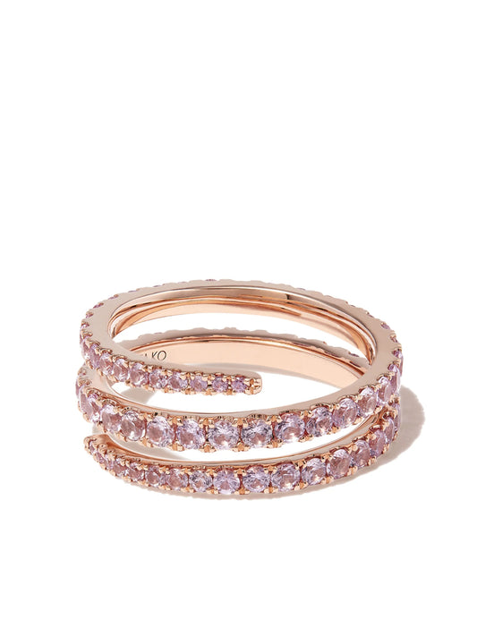 18kt yellow gold Coil diamond ring