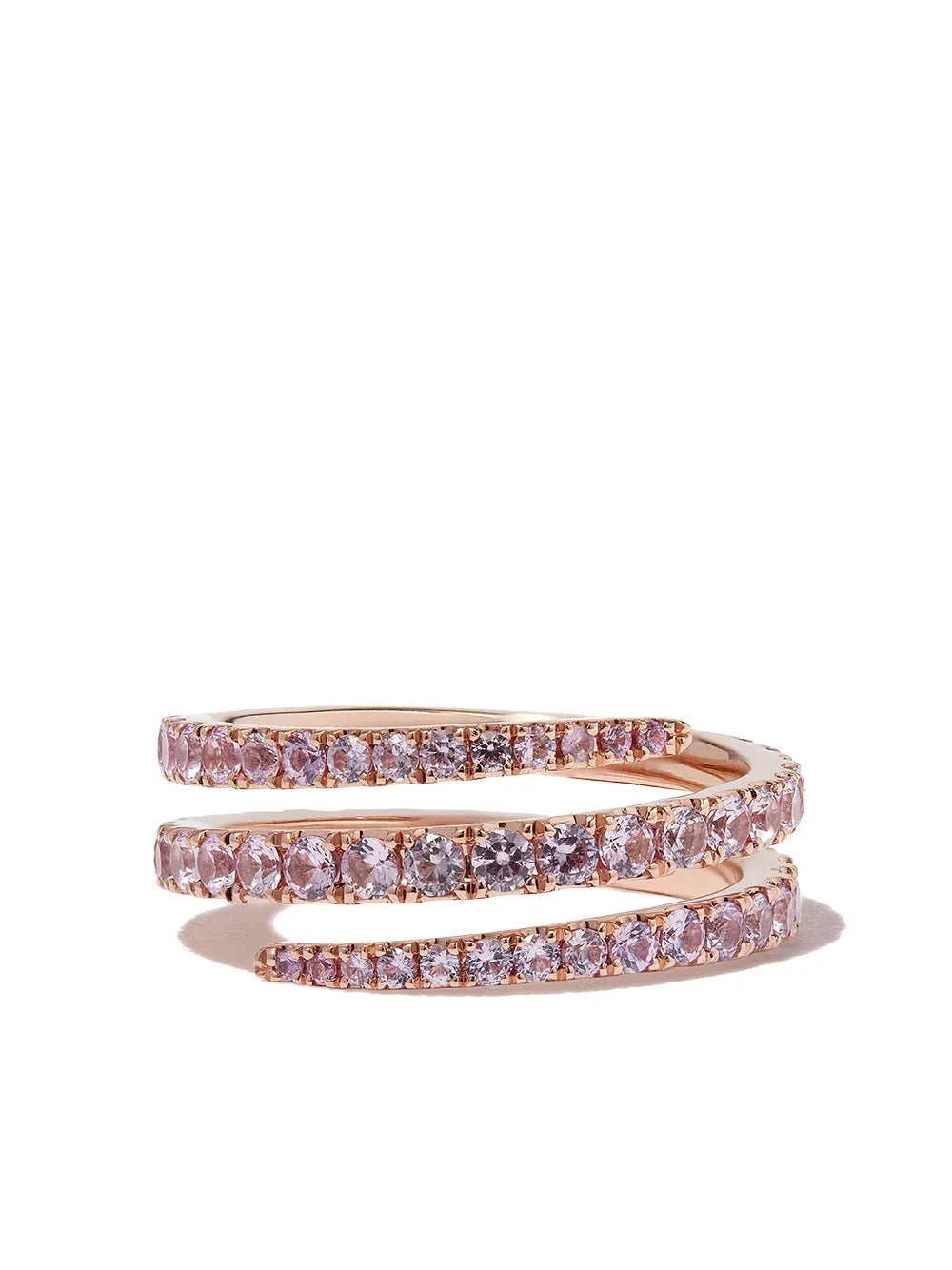 18kt yellow gold Coil diamond ring