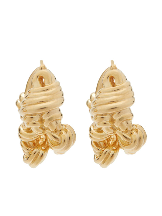 Knot hoop earrings
