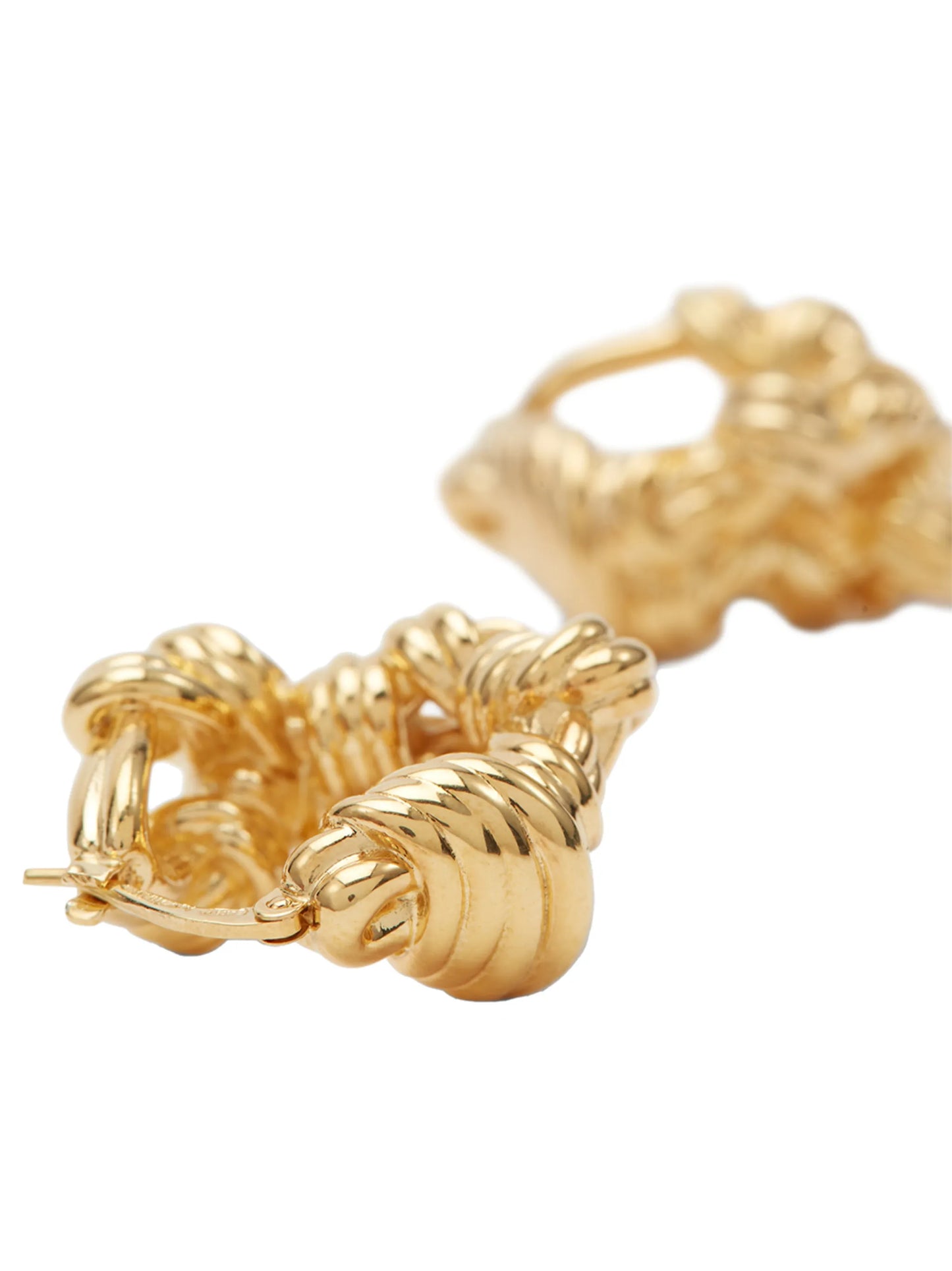 Knot hoop earrings