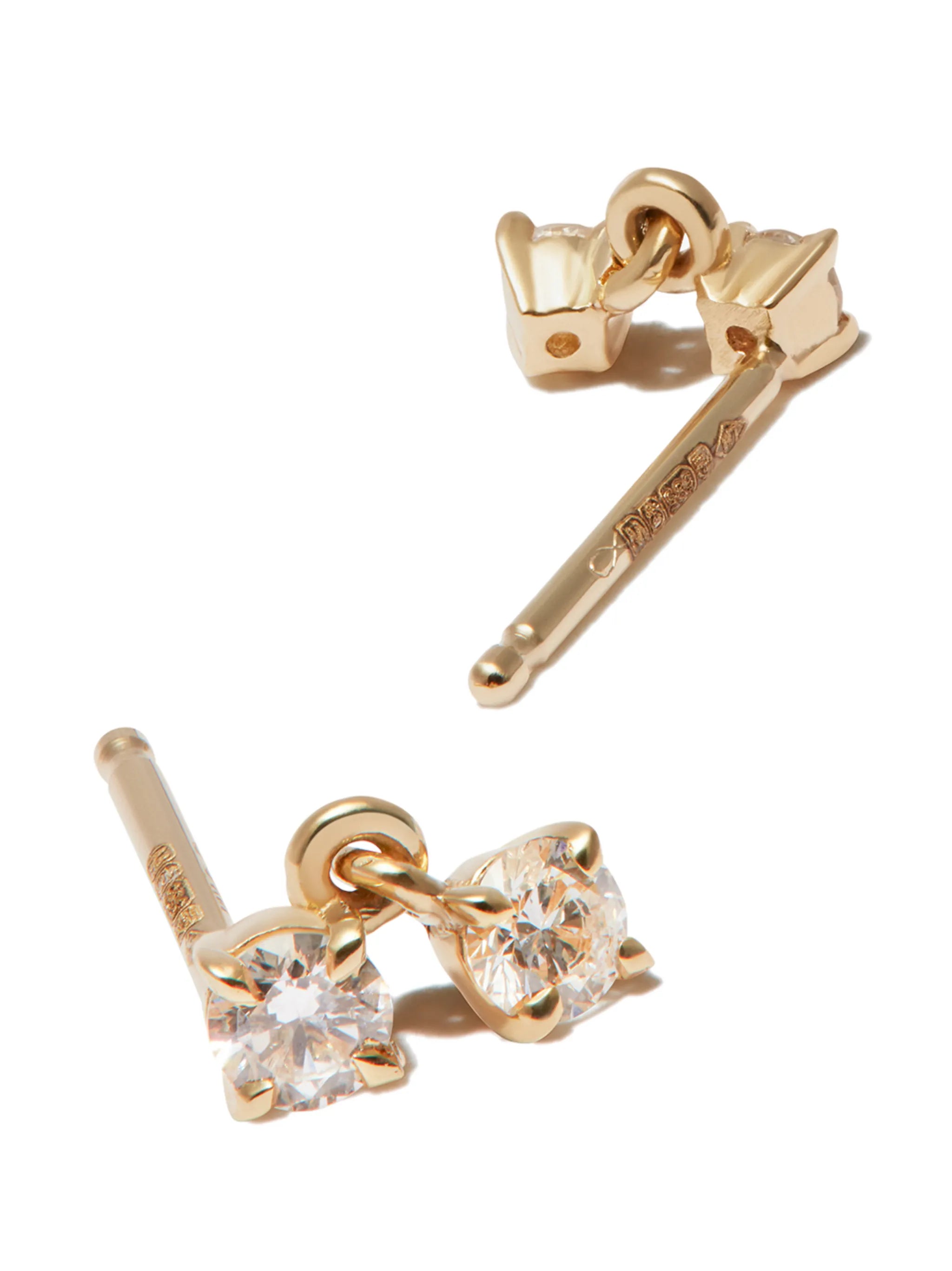 18kt yellow gold Éclat diamond drop earrings