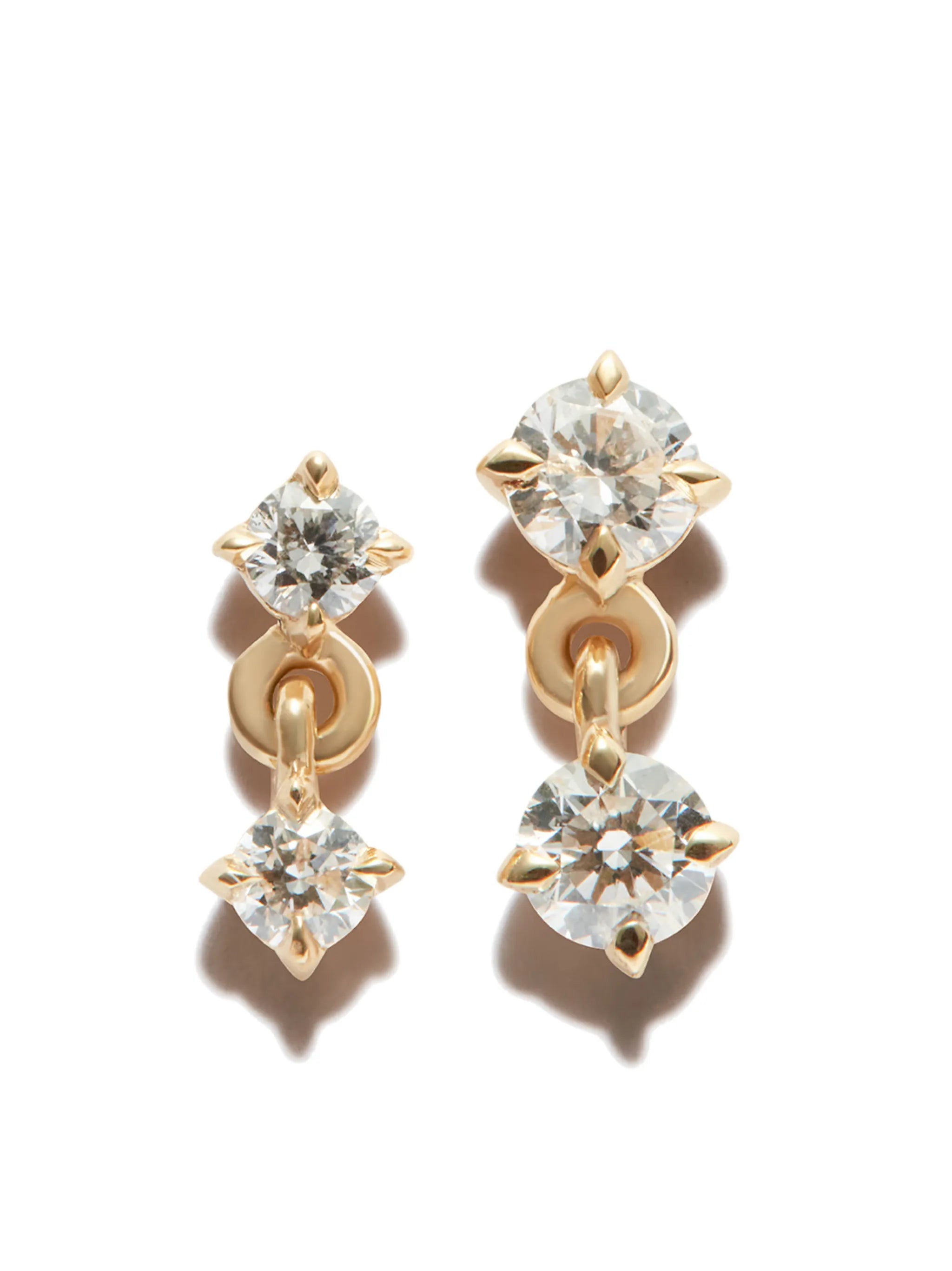 18kt yellow gold Éclat diamond drop earrings
