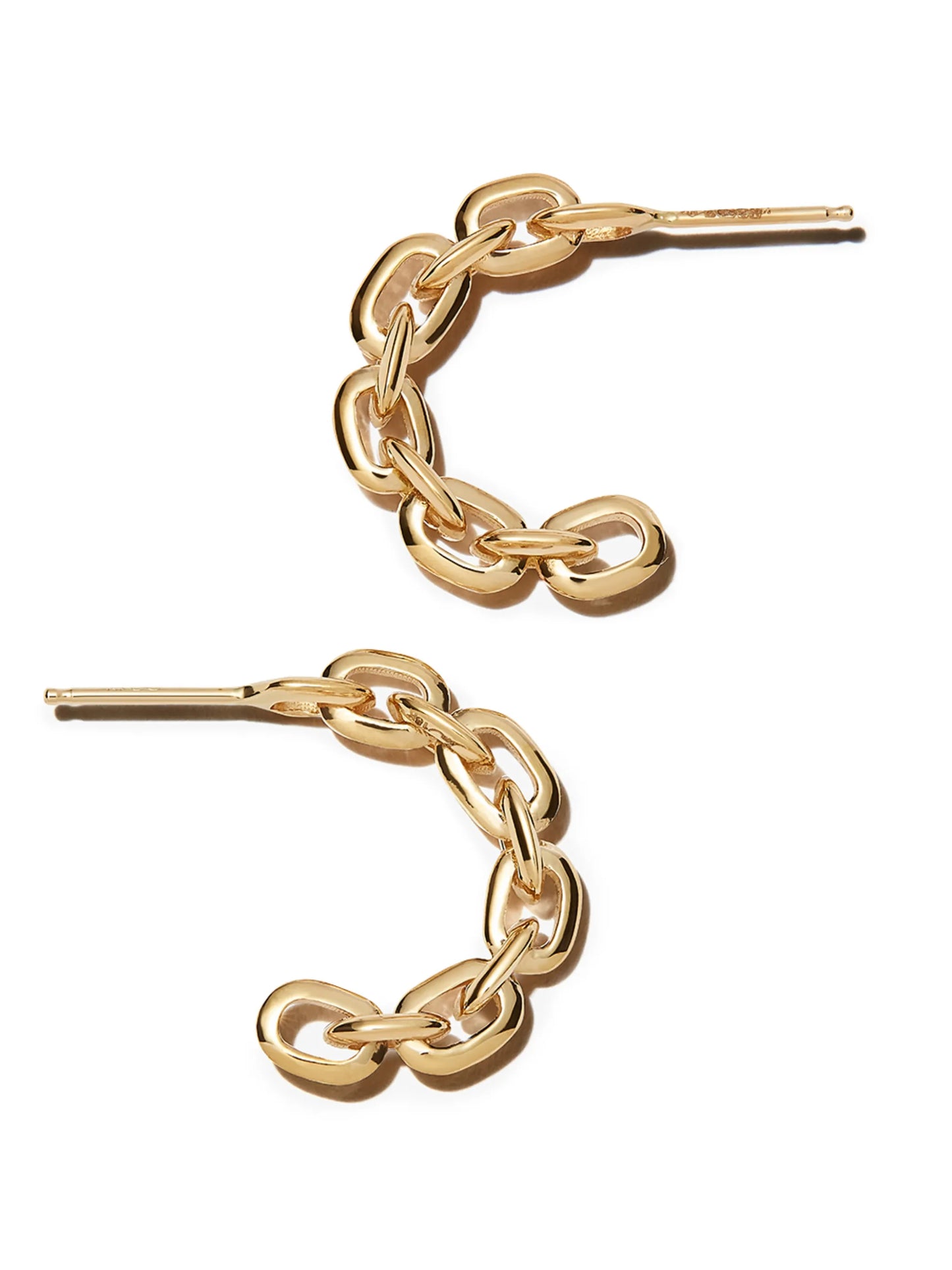 18kt yellow gold Knife Edge earrings