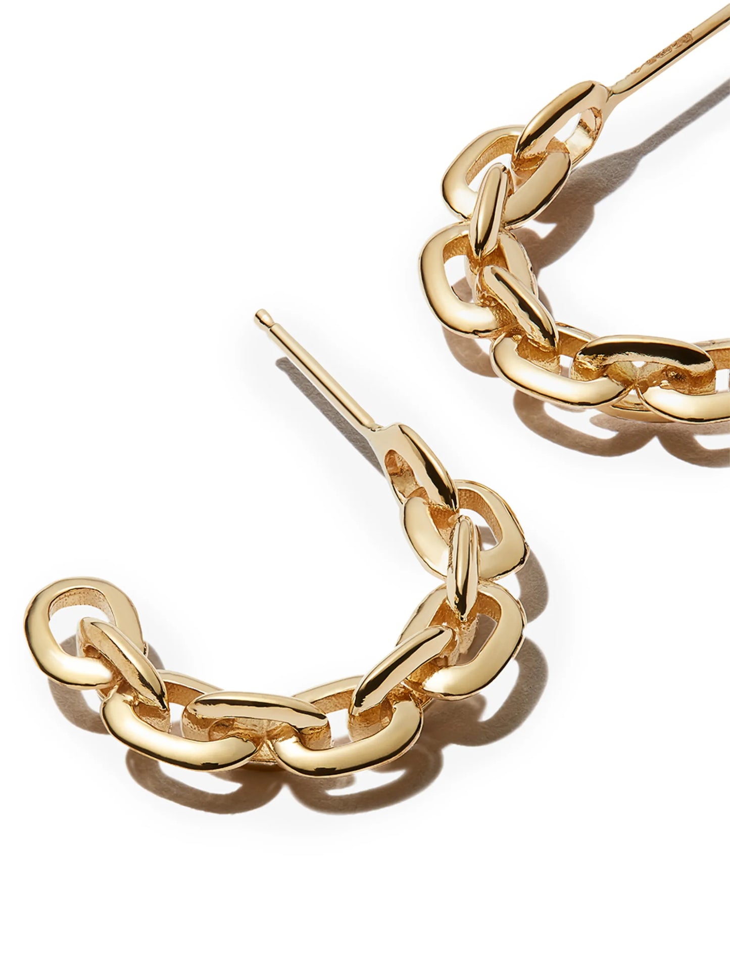 18kt yellow gold Knife Edge earrings
