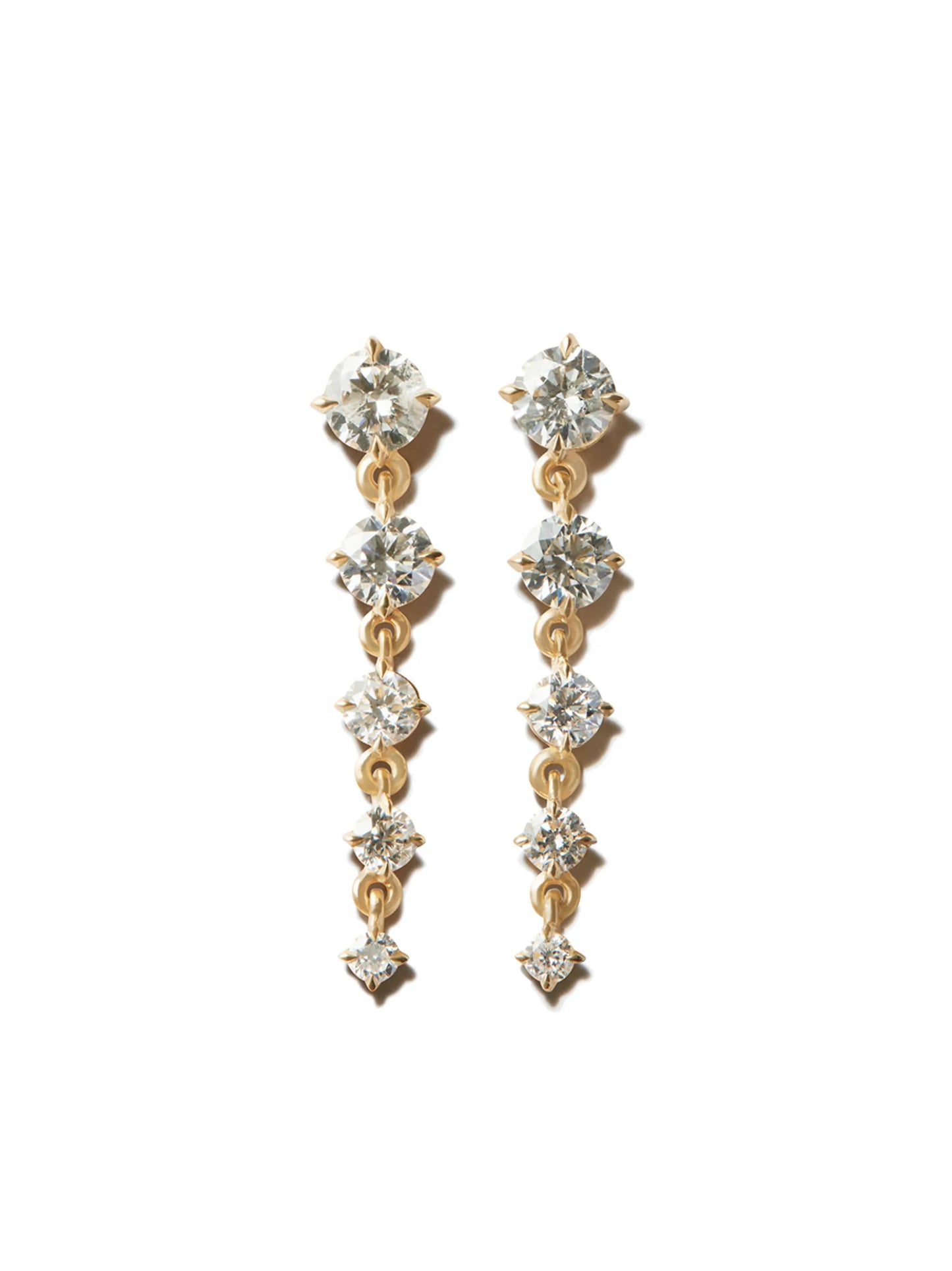 18kt yellow gold Éclat Five Drop diamond earrings