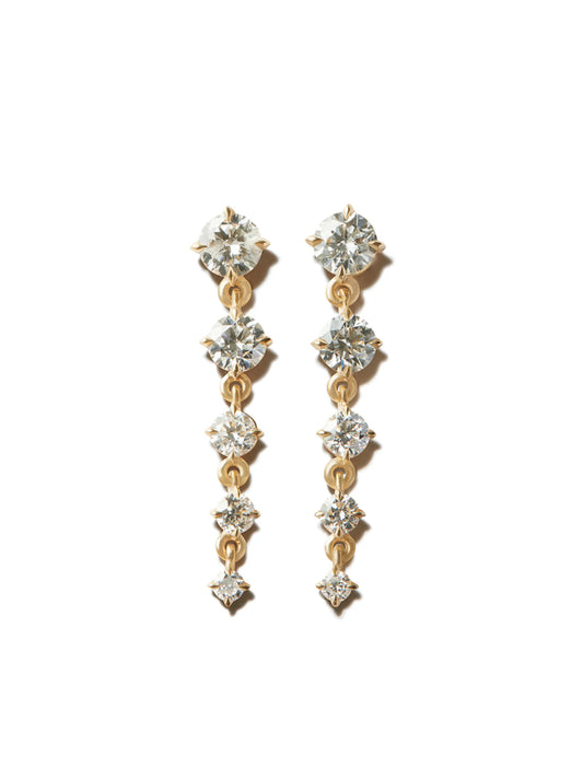 18kt yellow gold Éclat Five Drop diamond earrings