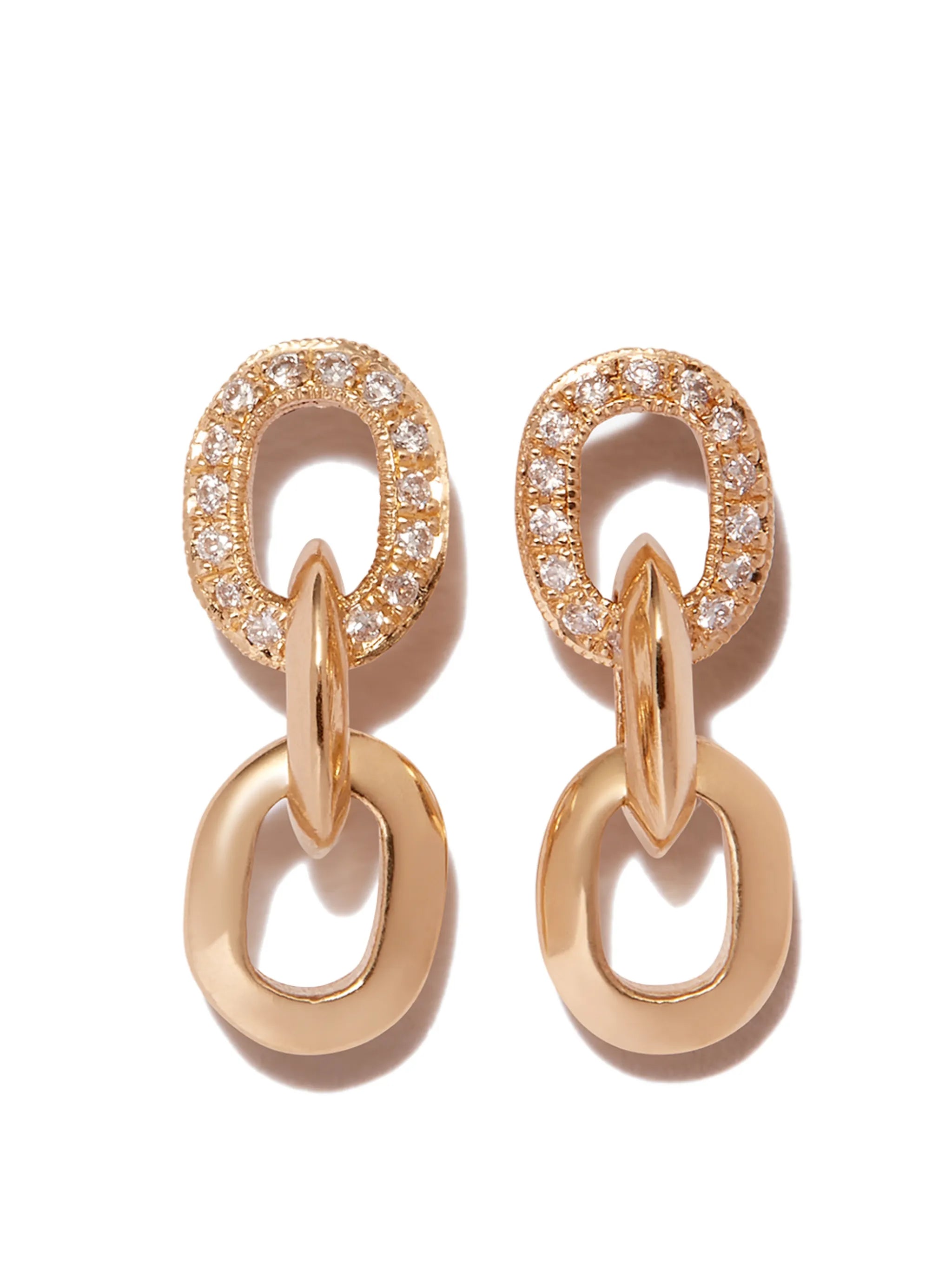 18kt yellow gold Petite XS Knife Edge earrings