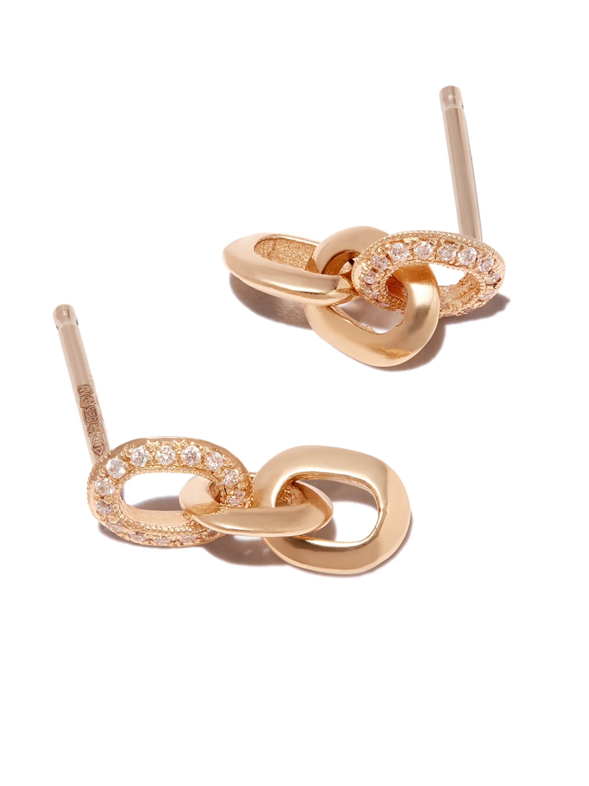 18kt yellow gold Petite XS Knife Edge earrings