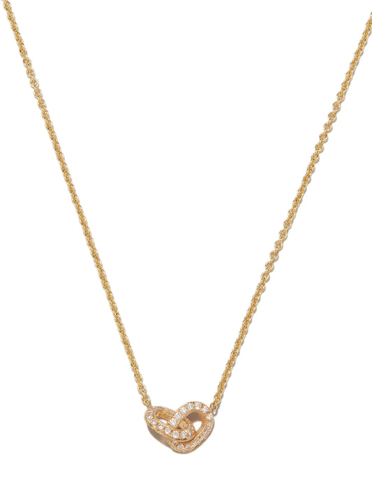 18kt yellow gold linked diamond necklace