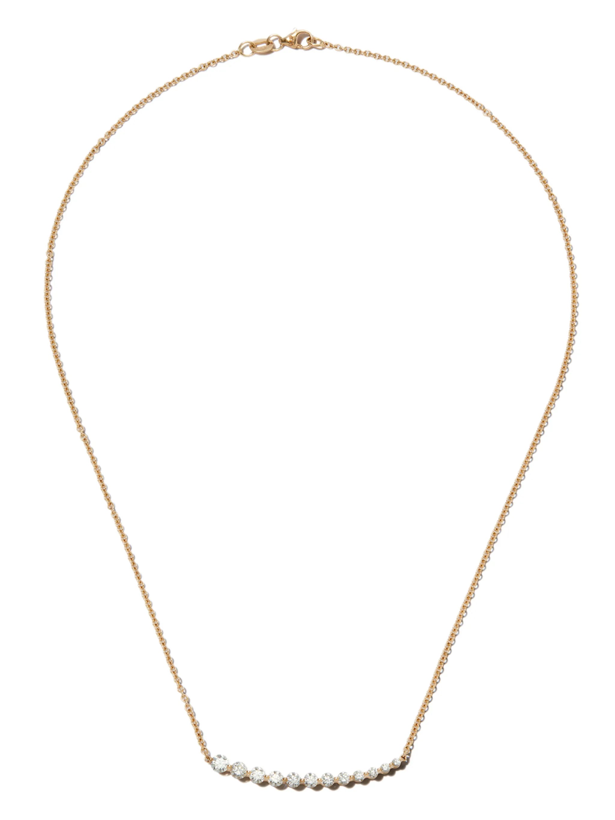18kt yellow gold diamond necklace