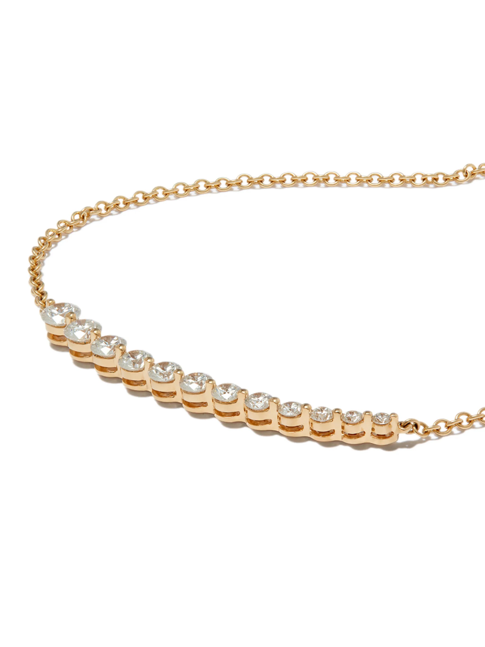 18kt yellow gold diamond necklace