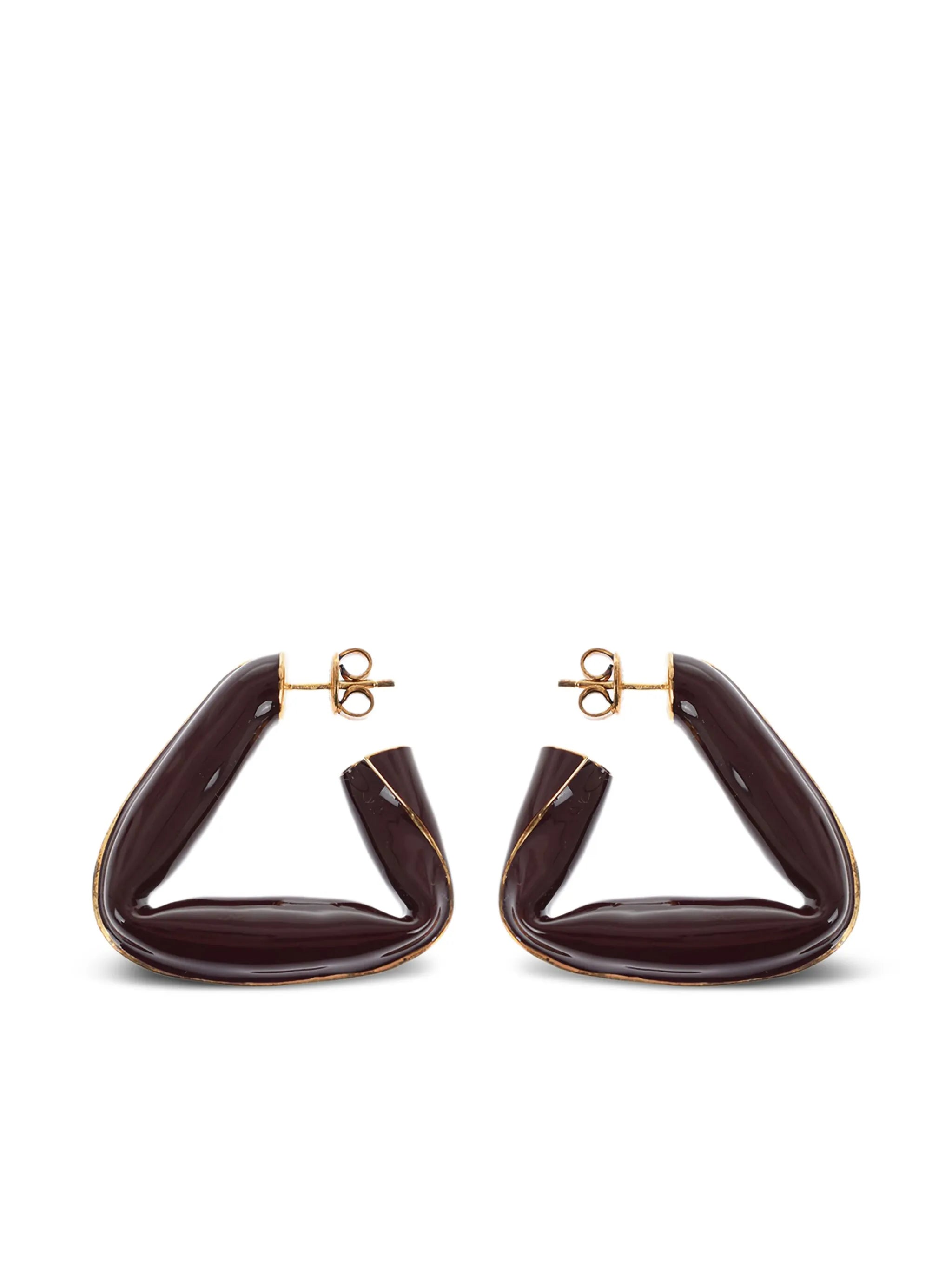 triangle hoop earrings