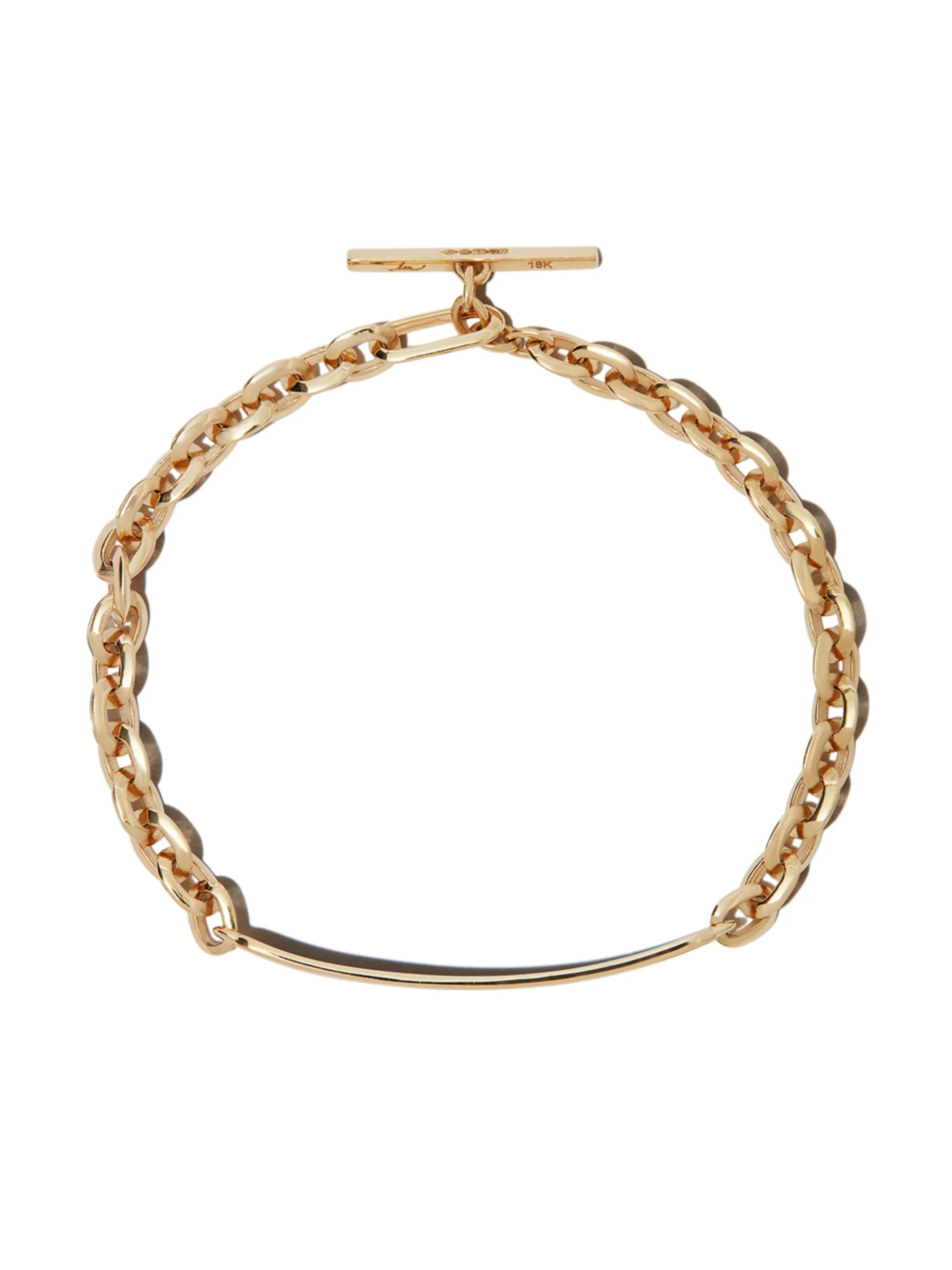 18kt yellow gold Petite ID bracelet