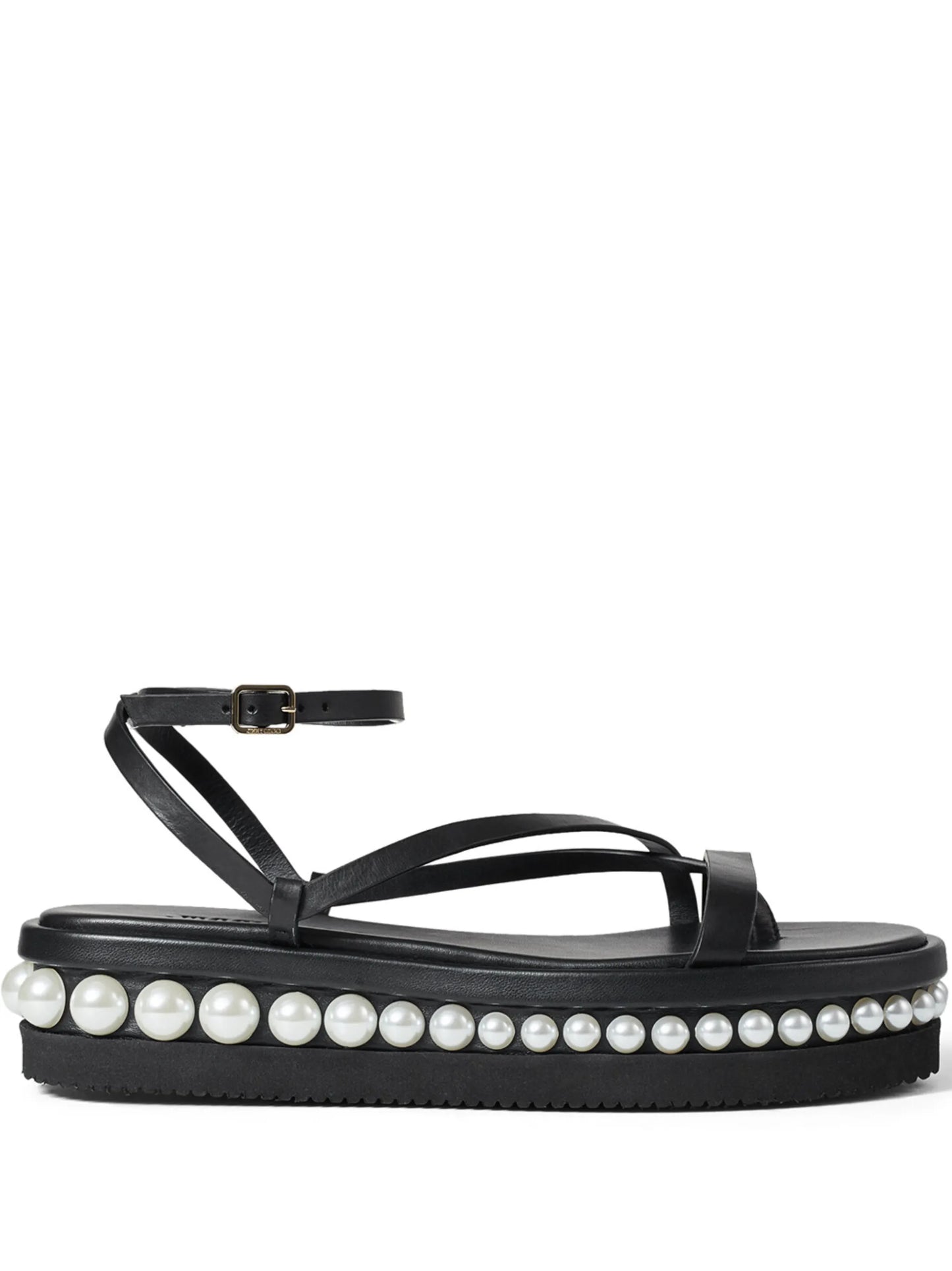 Pine platform flat sandals