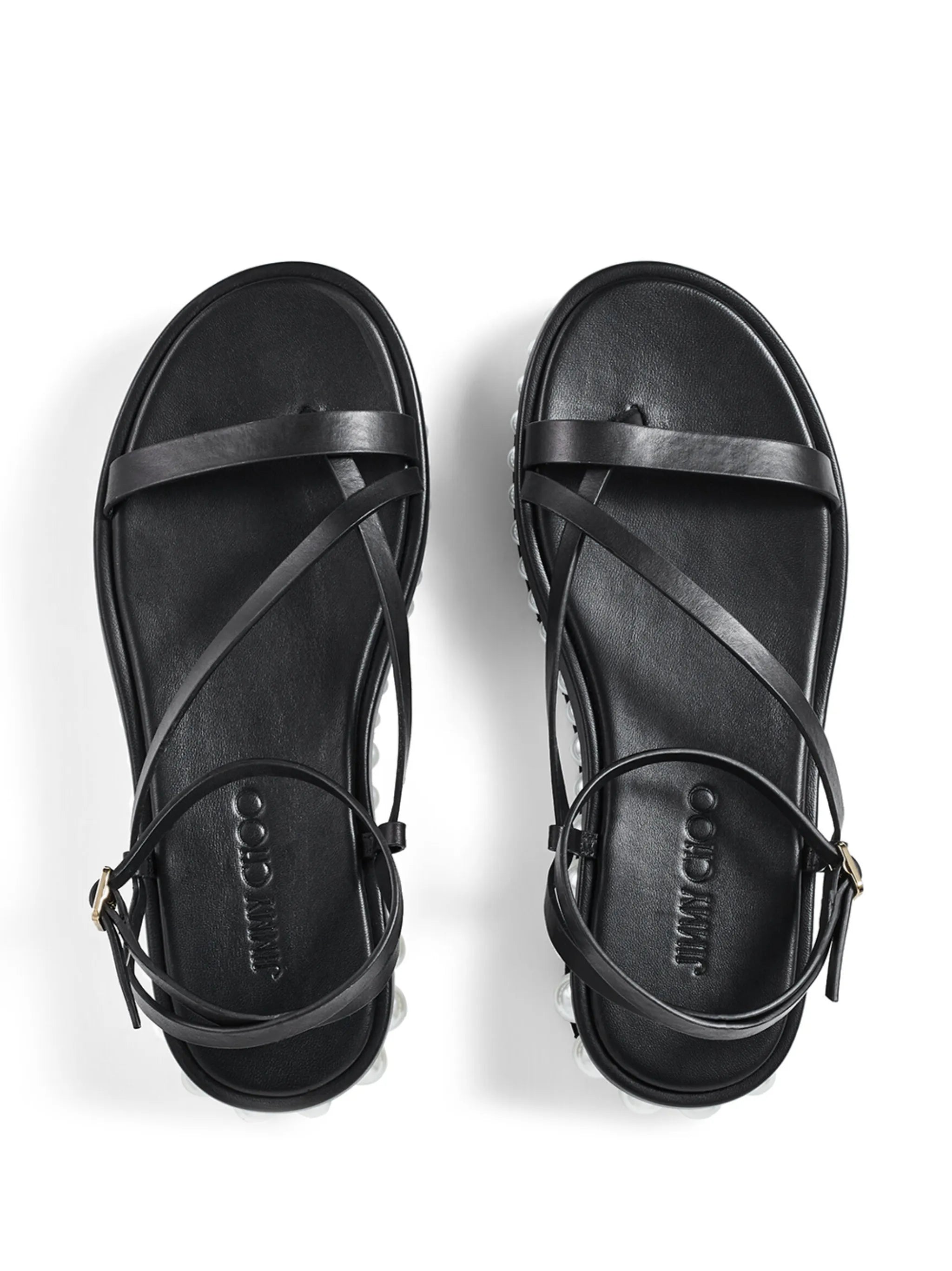 Pine platform flat sandals