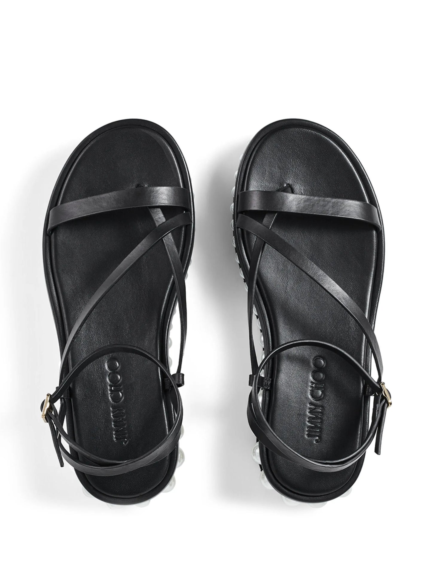 Pine platform flat sandals