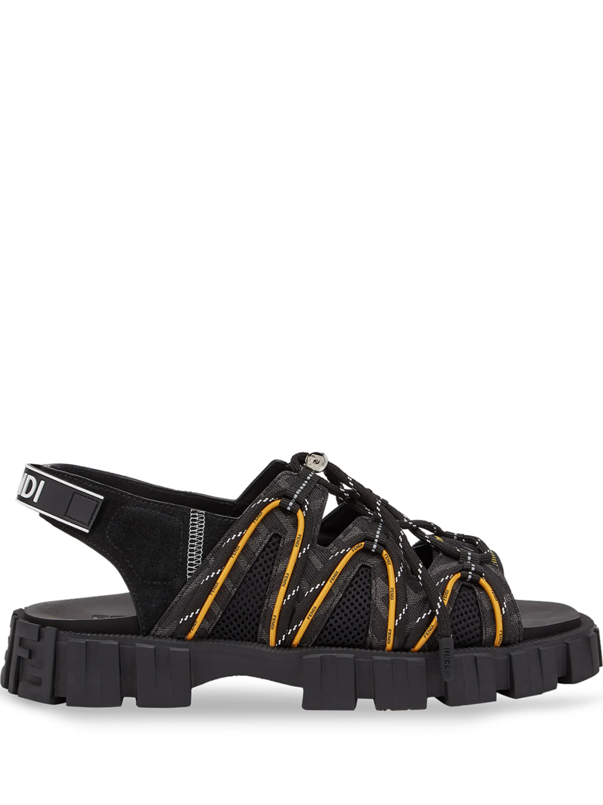 Force leather and mesh sandals